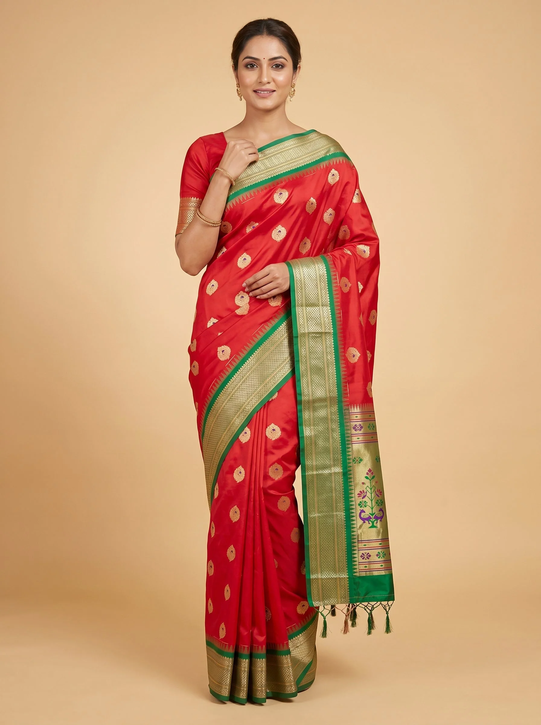 Magenta Fuchsia Flair Handloom Saree