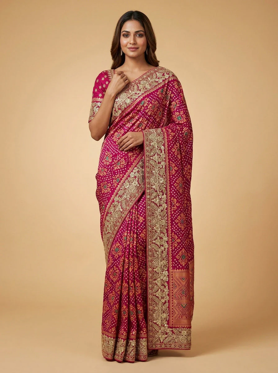 Magenta Rani Bold Elegance Saree