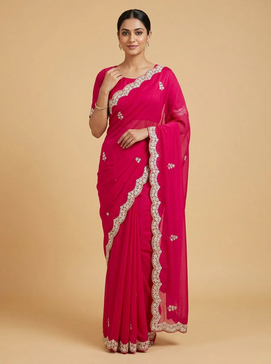 Magenta Rani Striking Statement Saree