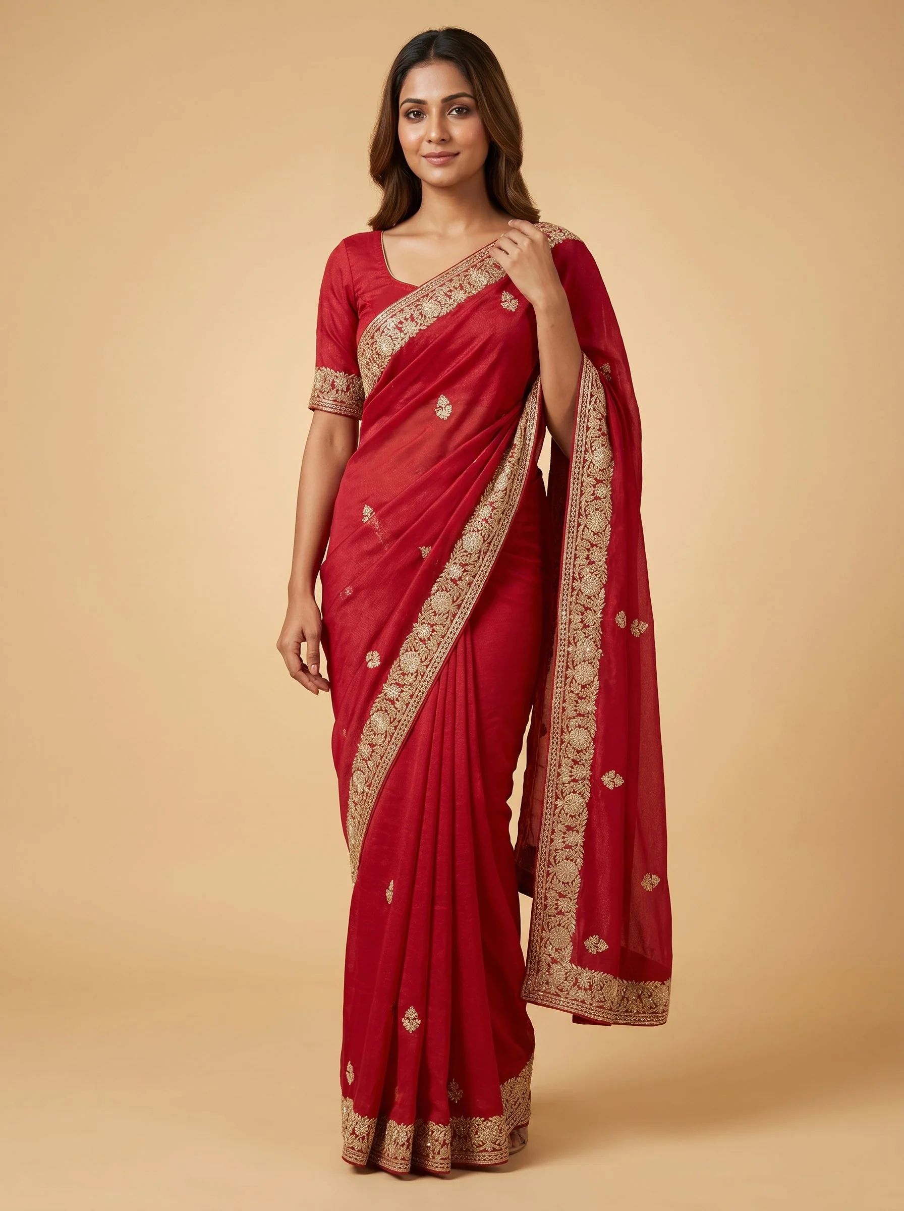 Magenta Silk Radiance Saree