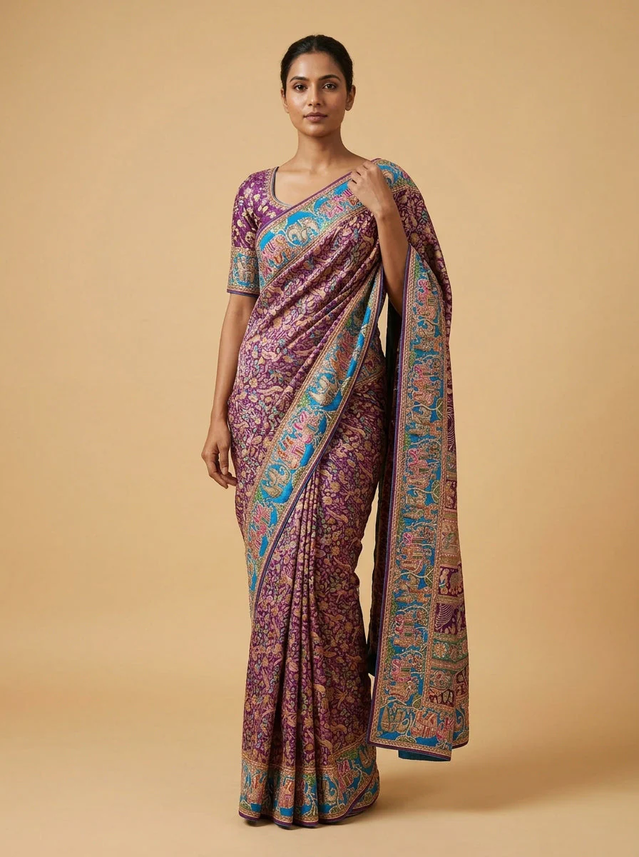 Majestic Purple Grand Luxe Saree