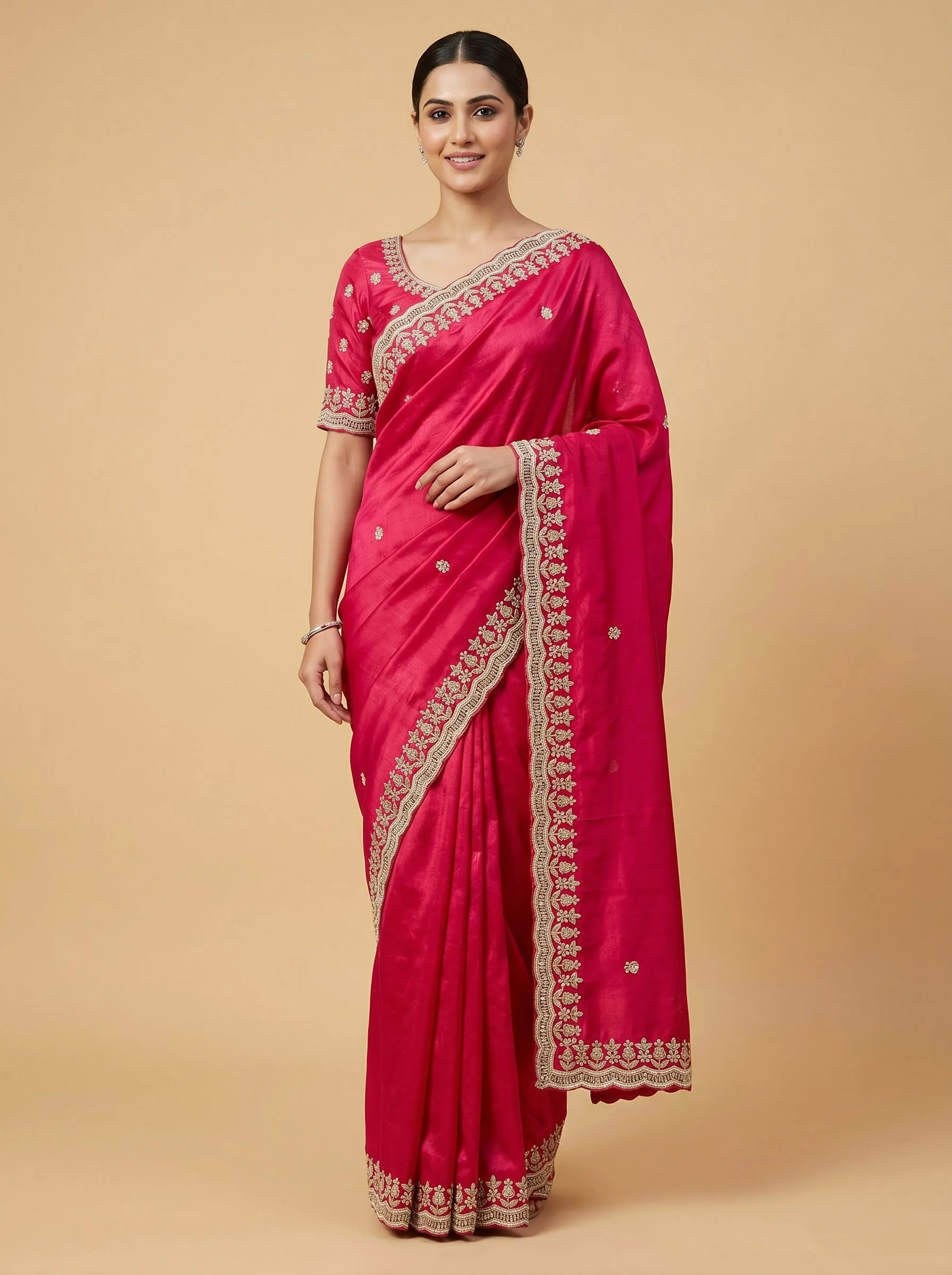 Mango Paisley Embroidered Saree