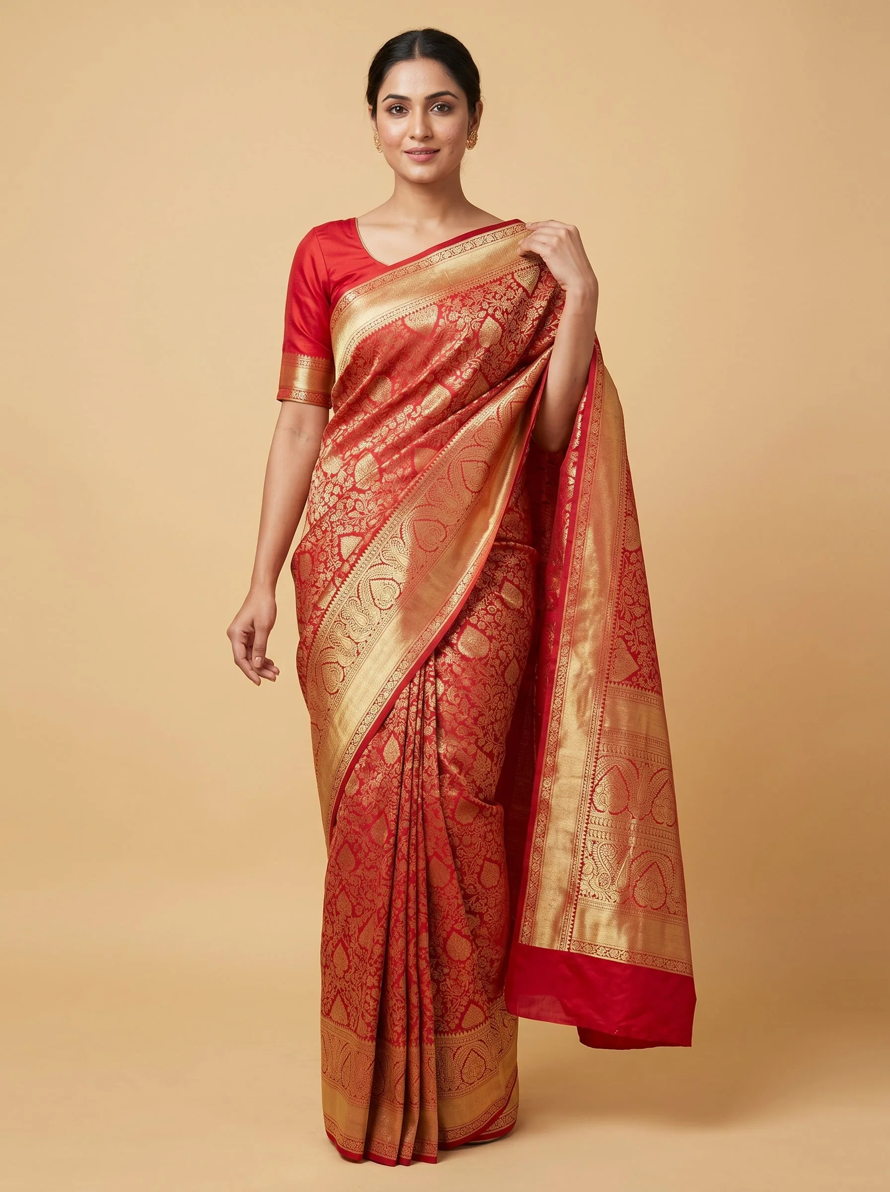 Maroon Deep Flow Handloom Saree