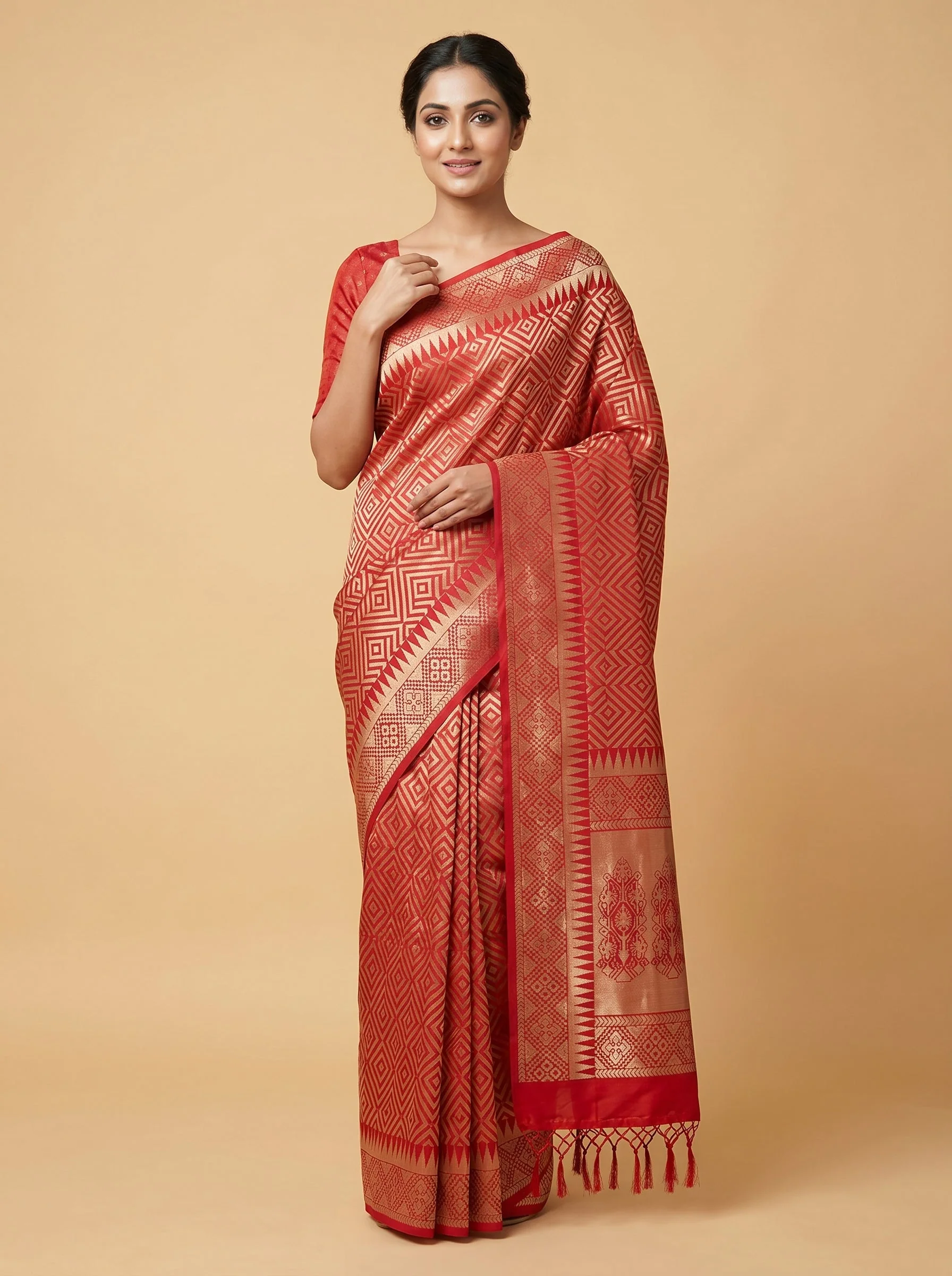 Maroon Depth Shine Saree
