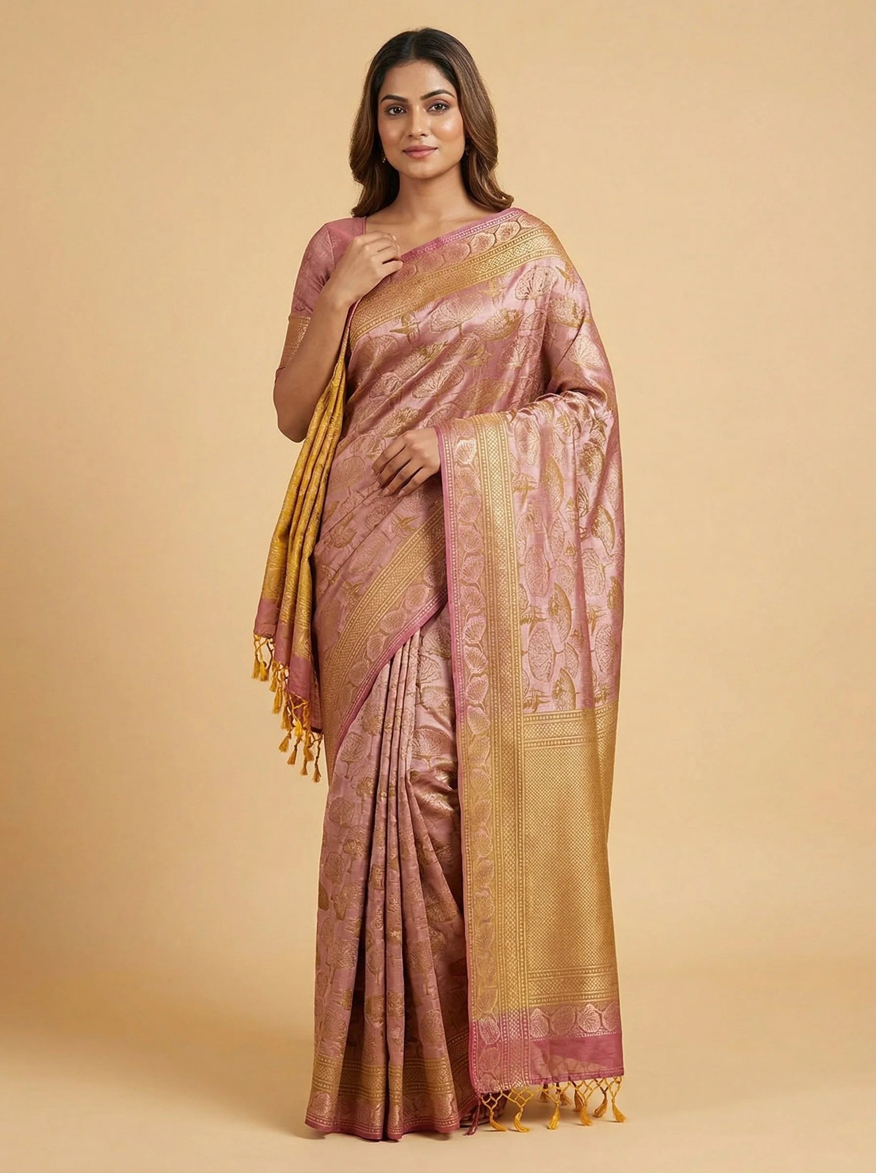 Maroon Handloom Saree