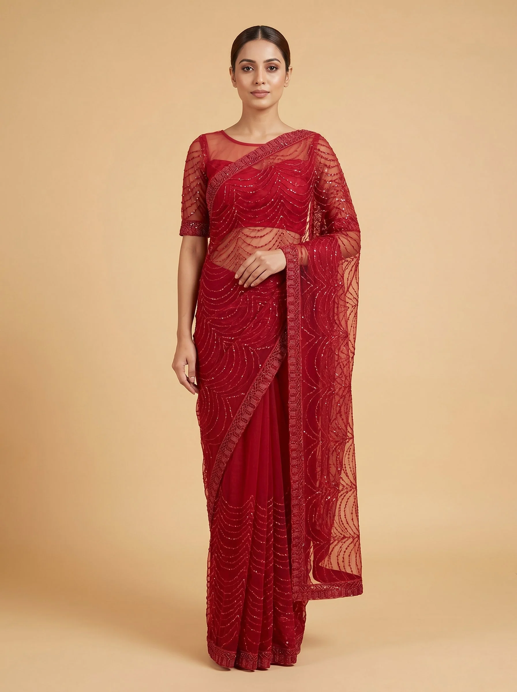 Maroon Intense Hue Handloom Saree