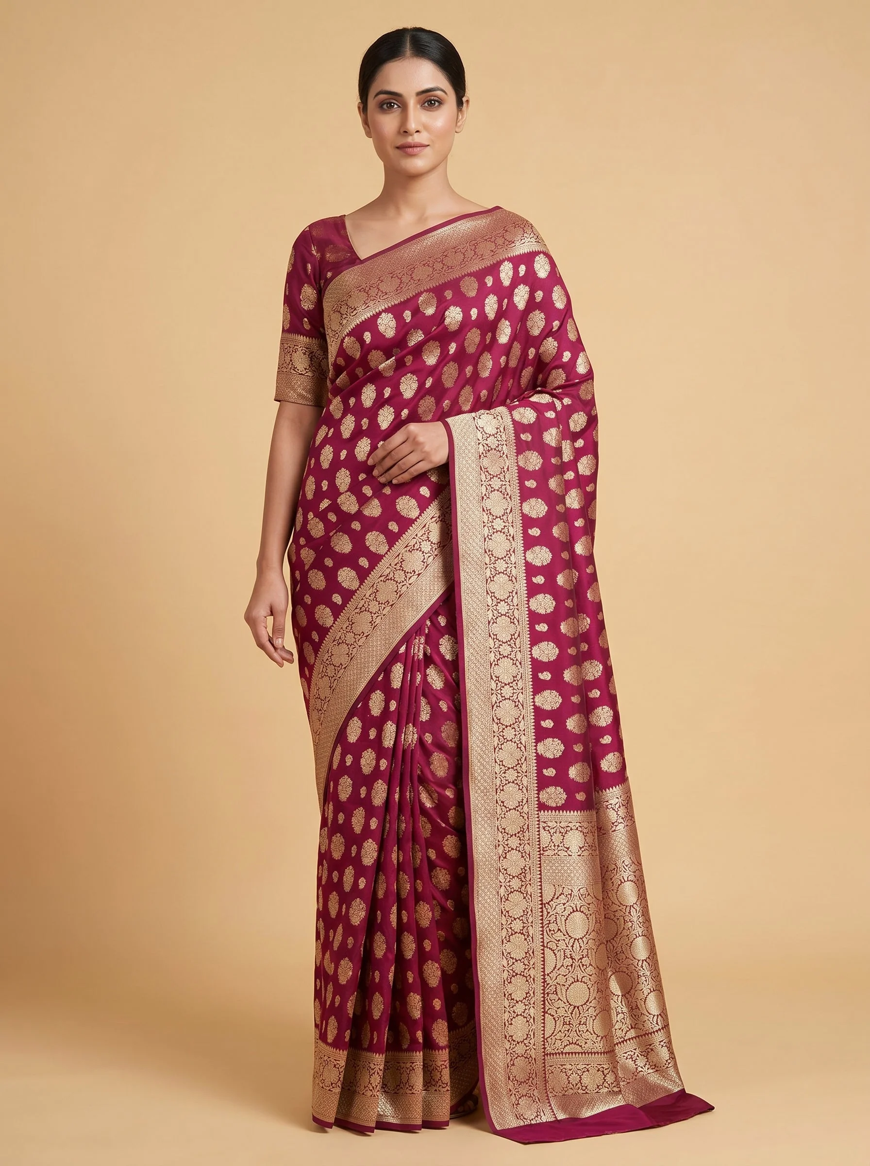 Maroon Luxe Drape