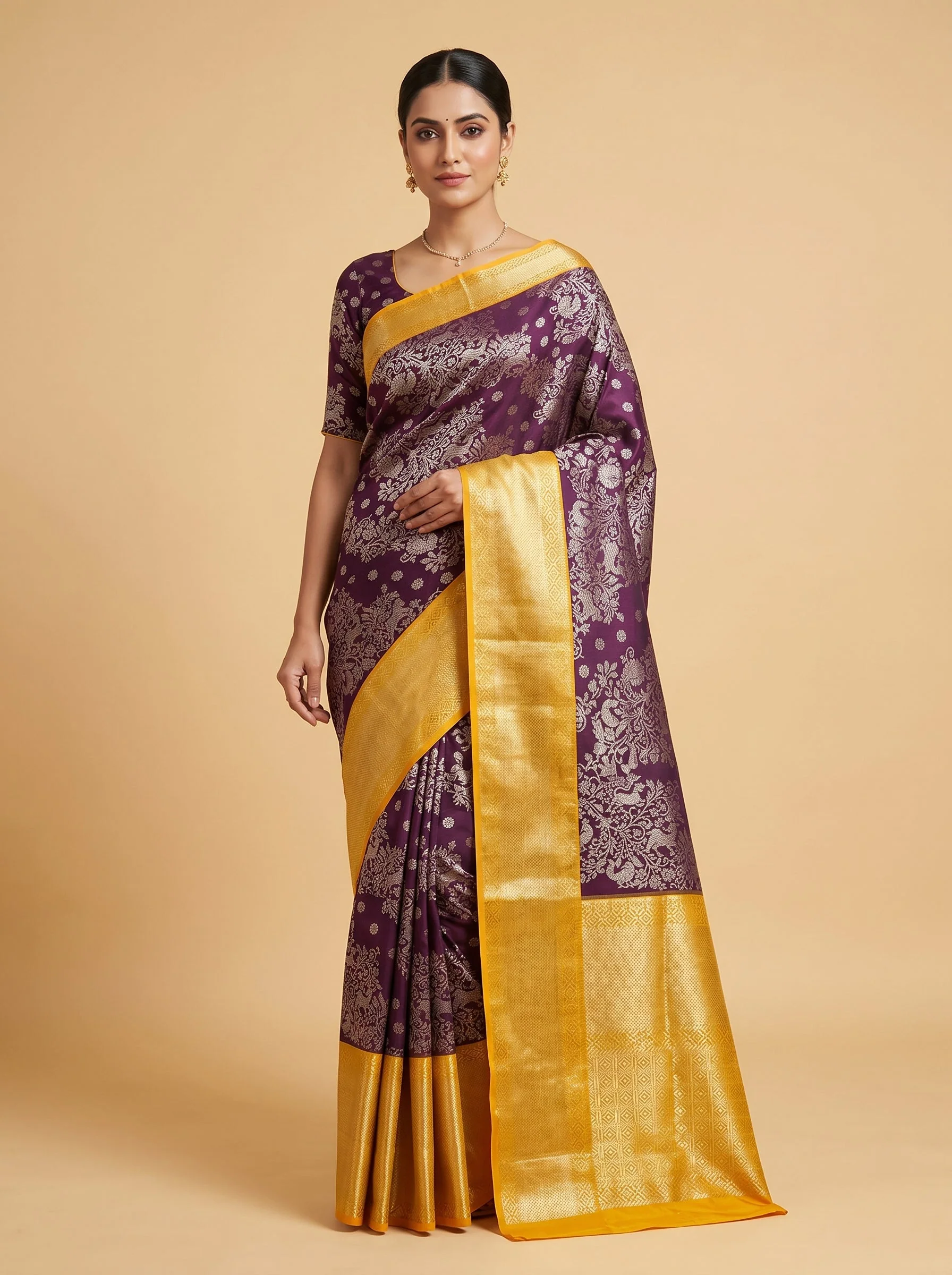 Maroon Radiance Handloom Saree