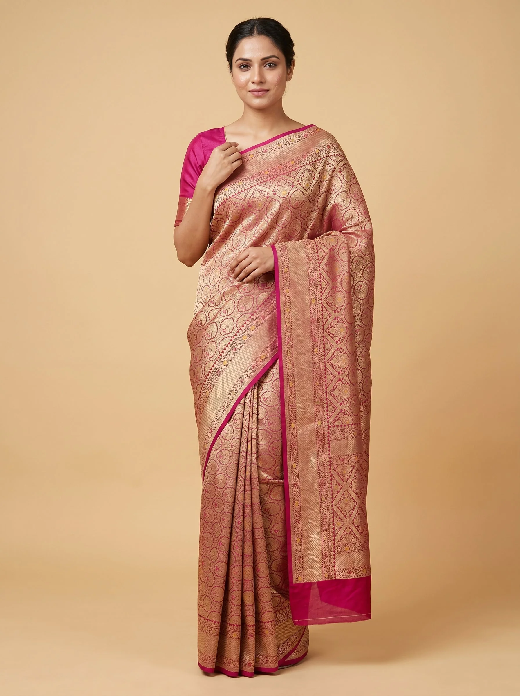 Maroon Rich Drape Handloom Saree
