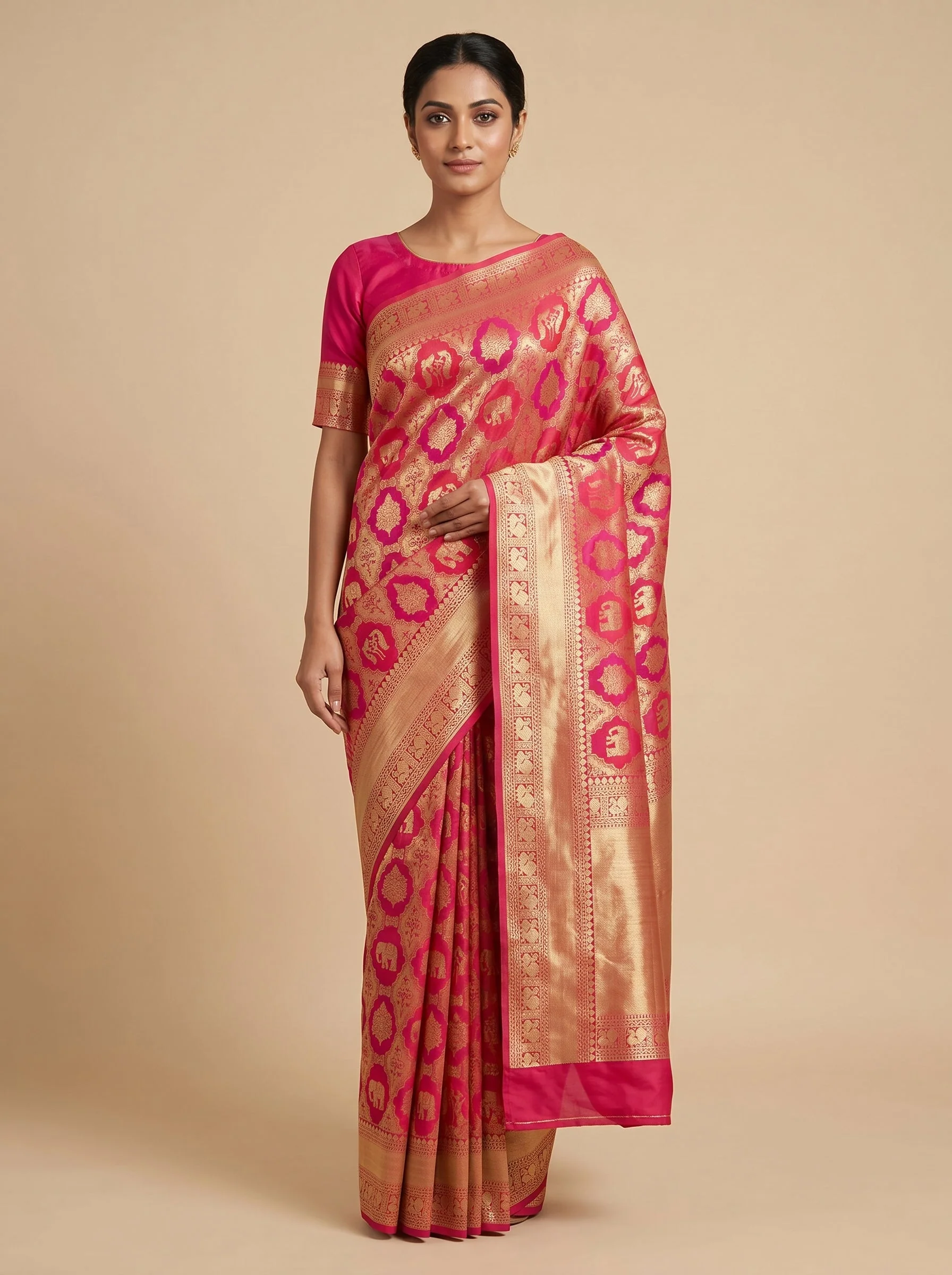 Maroon Rich Essence Handloom Saree