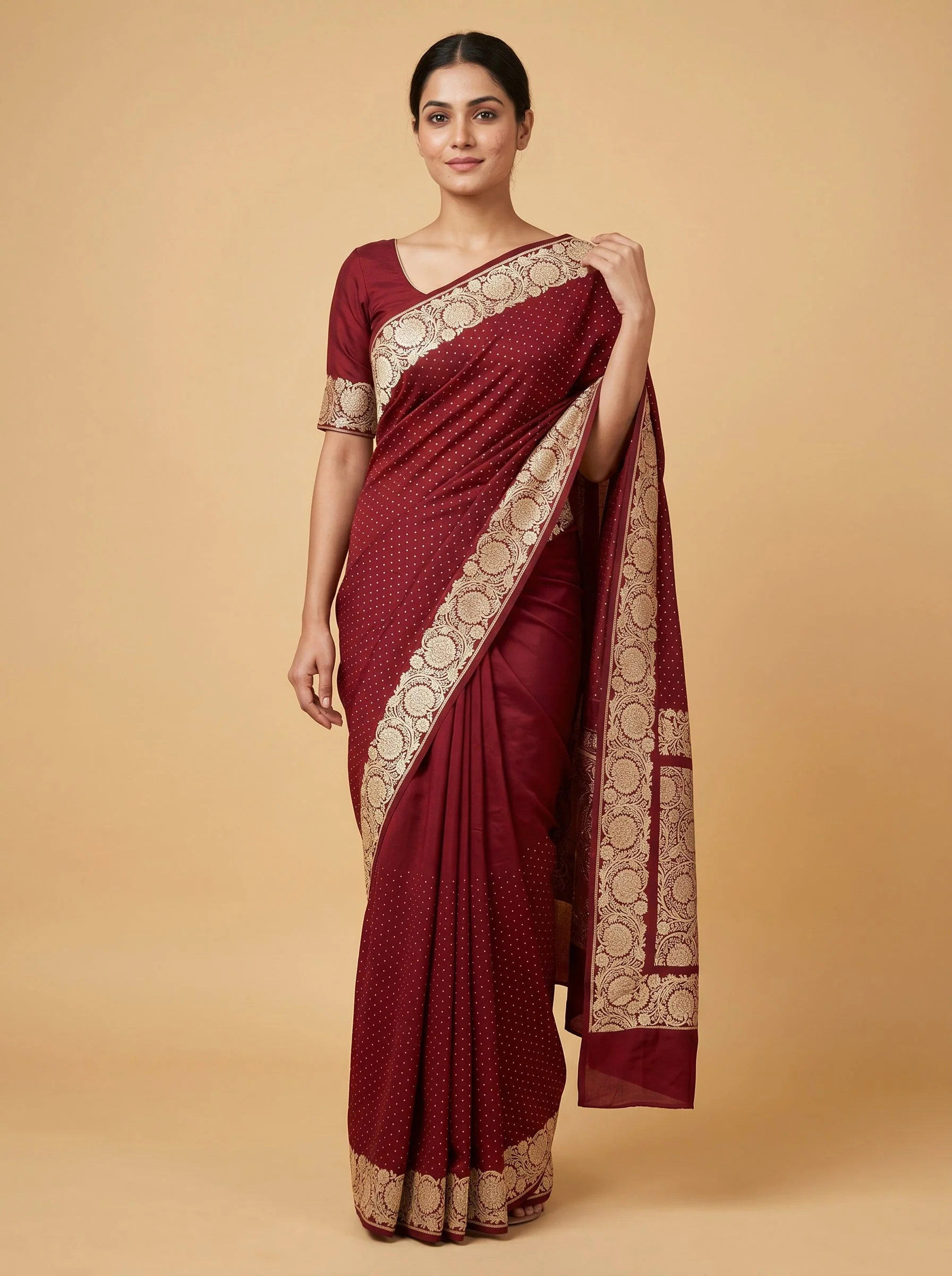 Maroon Rich Legacy Handloom Saree