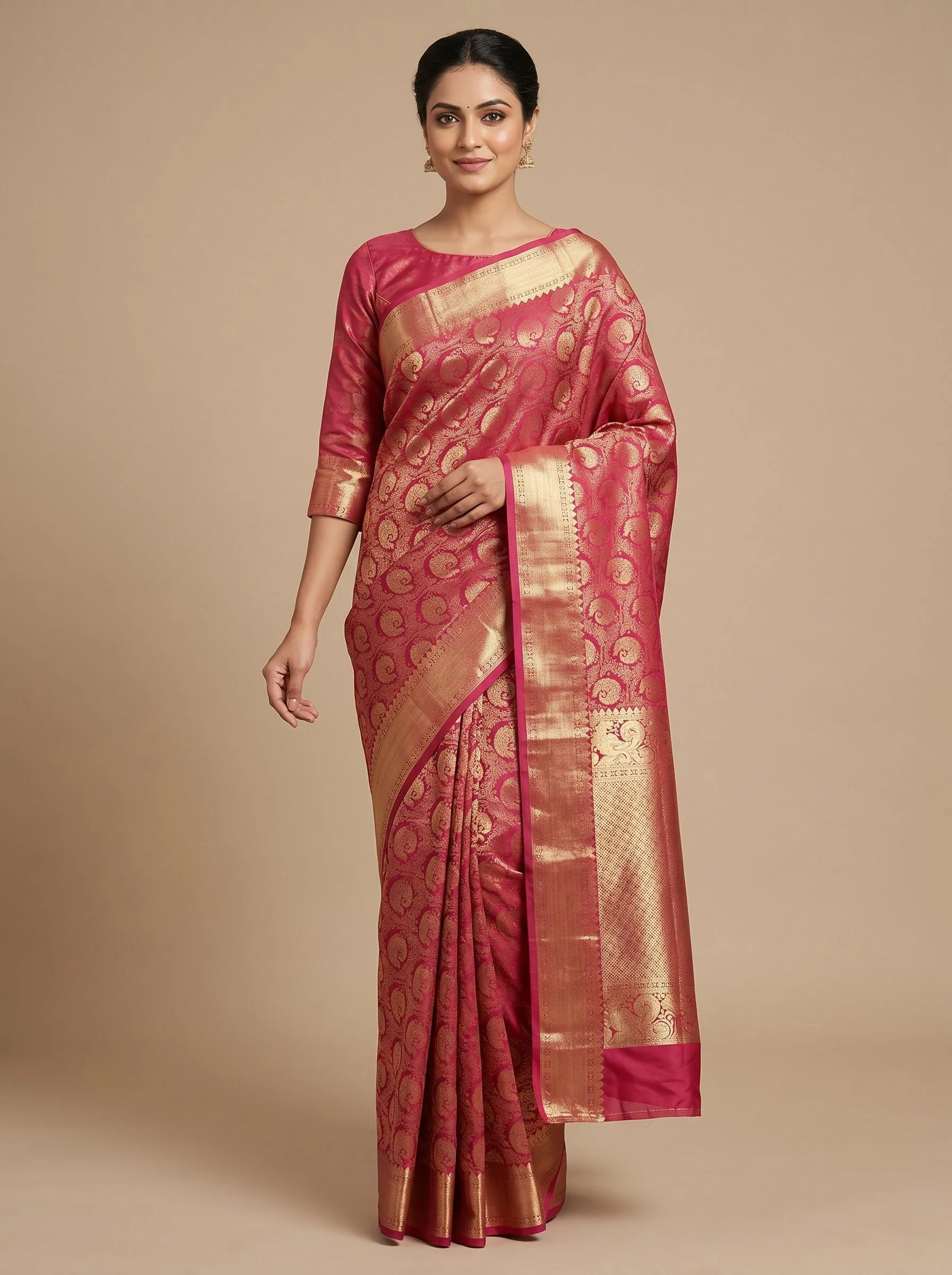 Maroon Royal Essence Handloom Saree