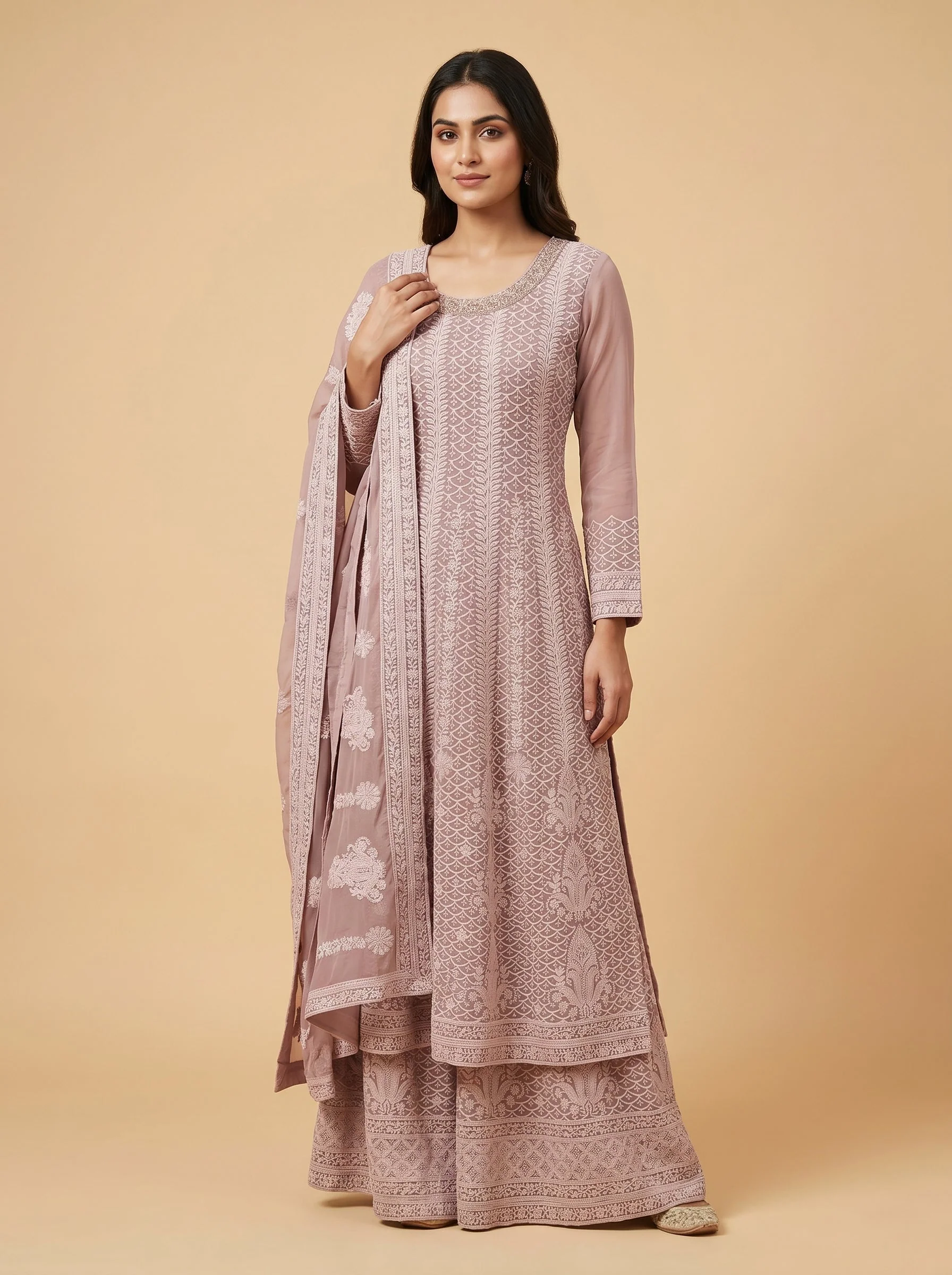 Mauve Anarkali Suit
