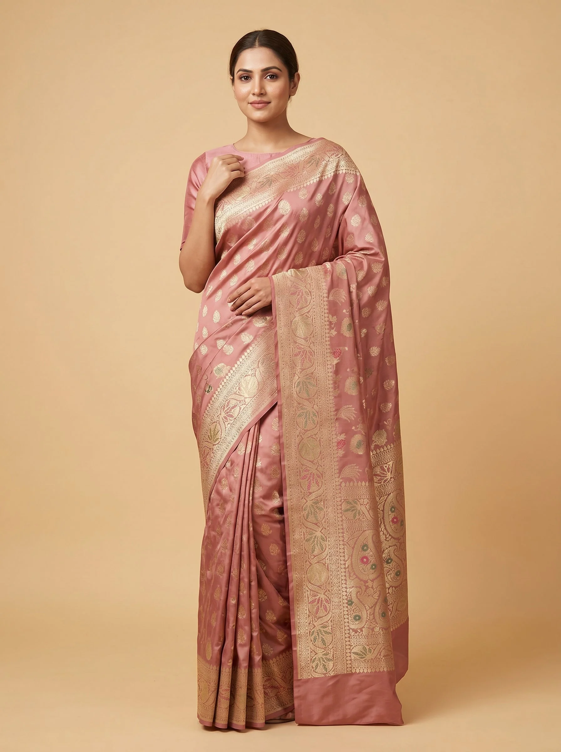 Mauve Elegant Hue Handloom Saree