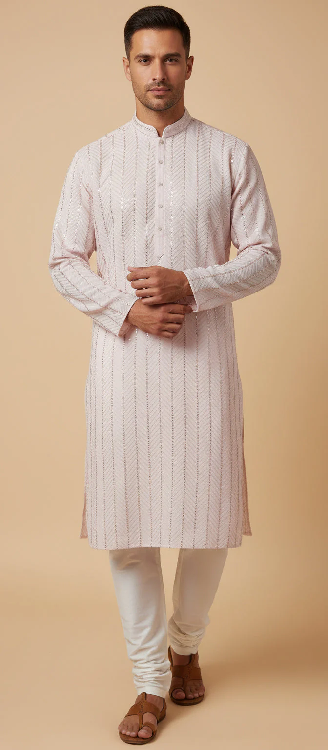 Mauve Festive Kurta Set - Image 2