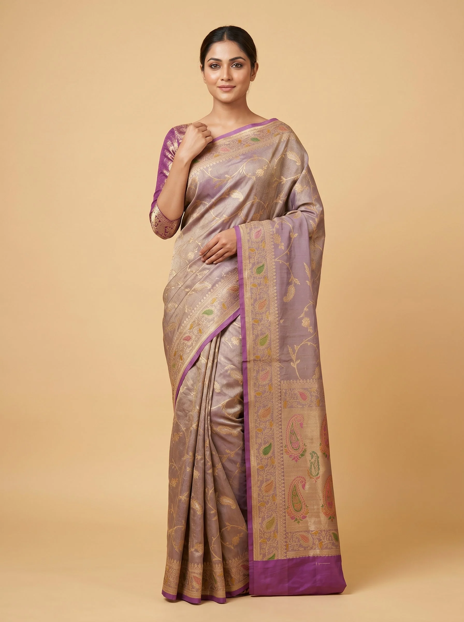 Mauve Haze Radiance Saree