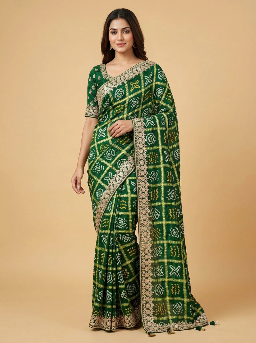 Meadow Green Natural Elegance Saree