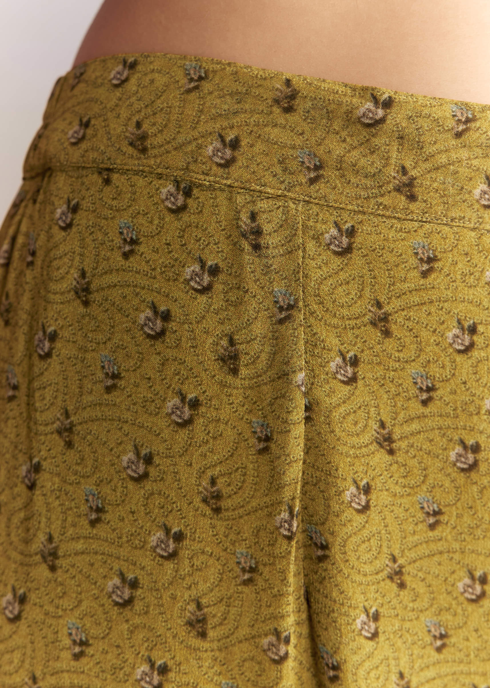 Mehendi Green Crepe Sharara Suit With Indie Print And Stone Work - Image 6