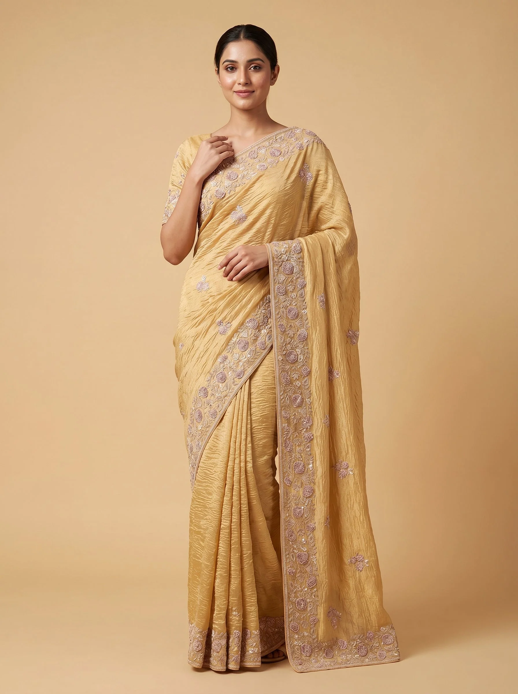 Mehendi Green Shine Saree