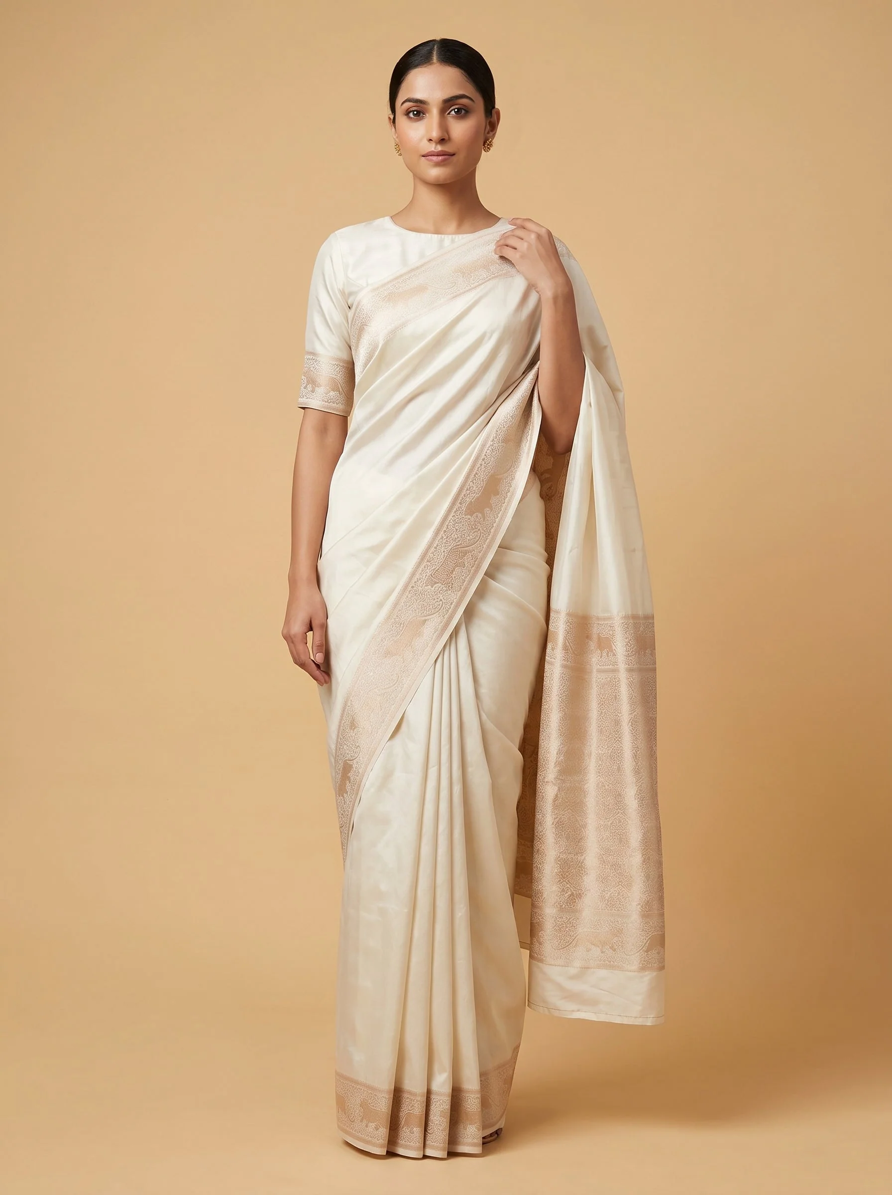 Mehendi Green Vintage Handloom Saree