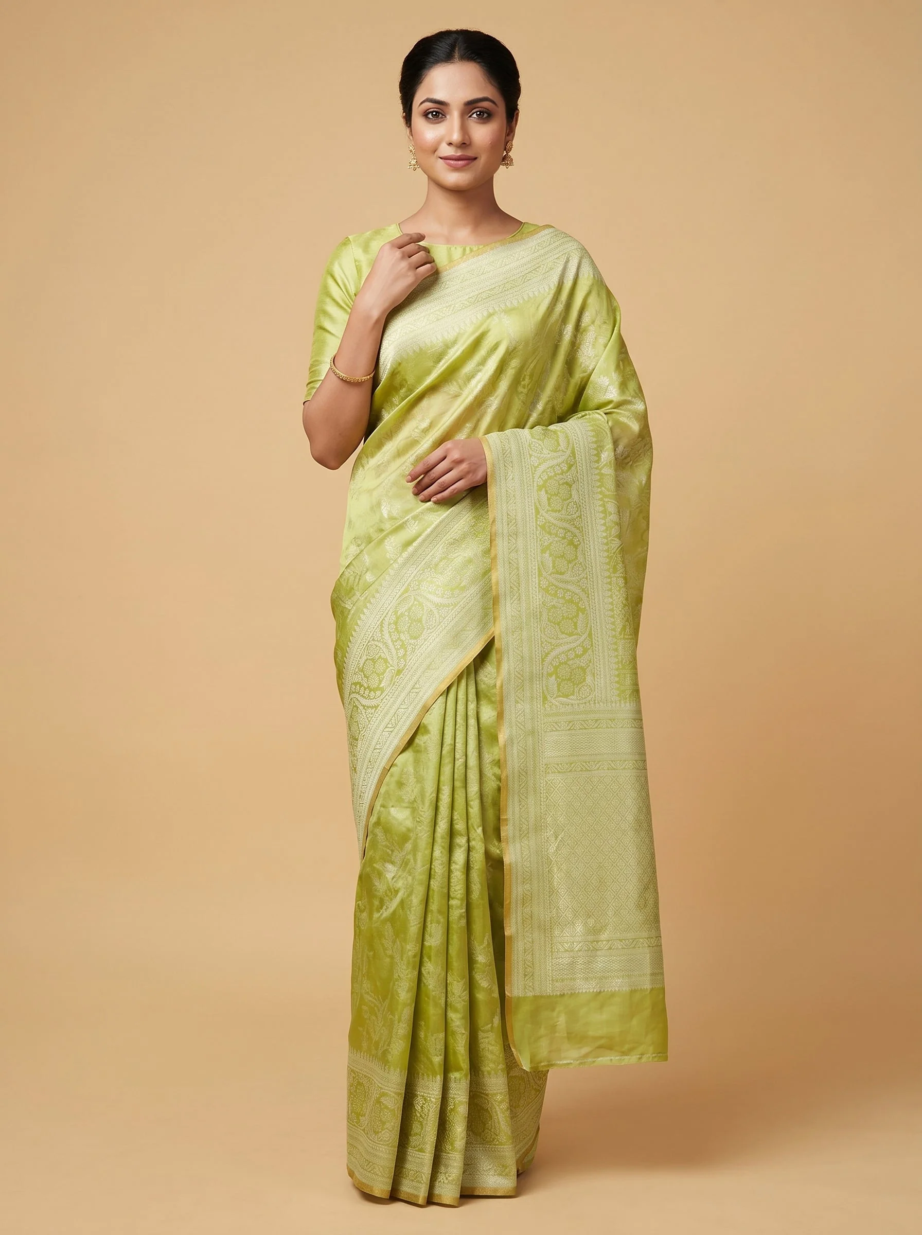 Mehndi Green Handloom Saree
