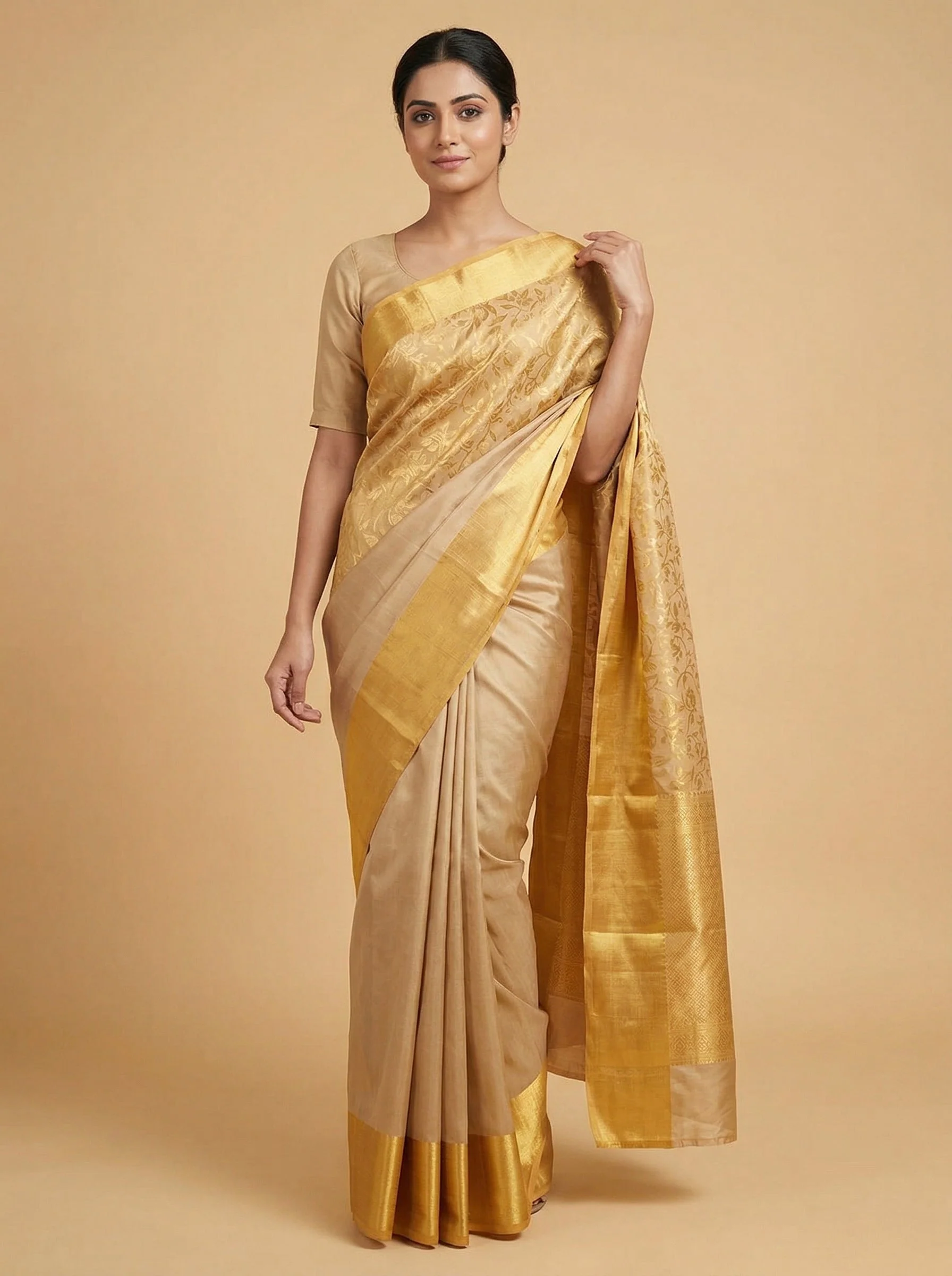 Midas Gold Handloom Saree