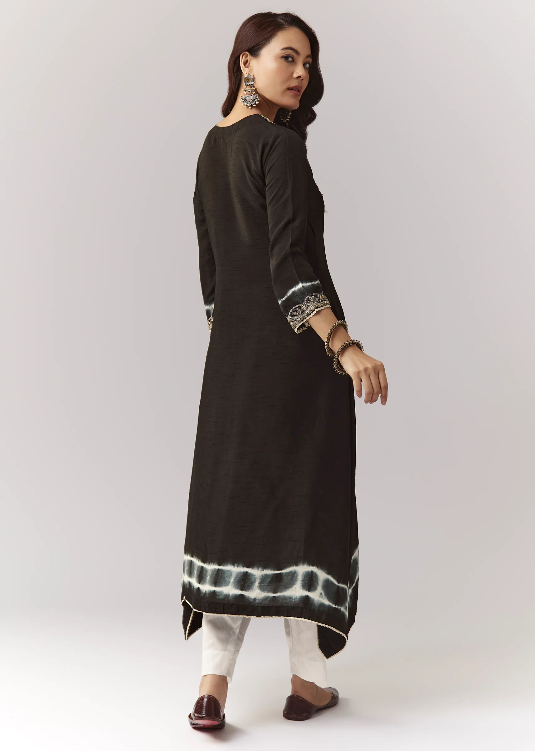 Midnight Black Duo — Coord Set For Her And Kurta Set For Him - Image 5