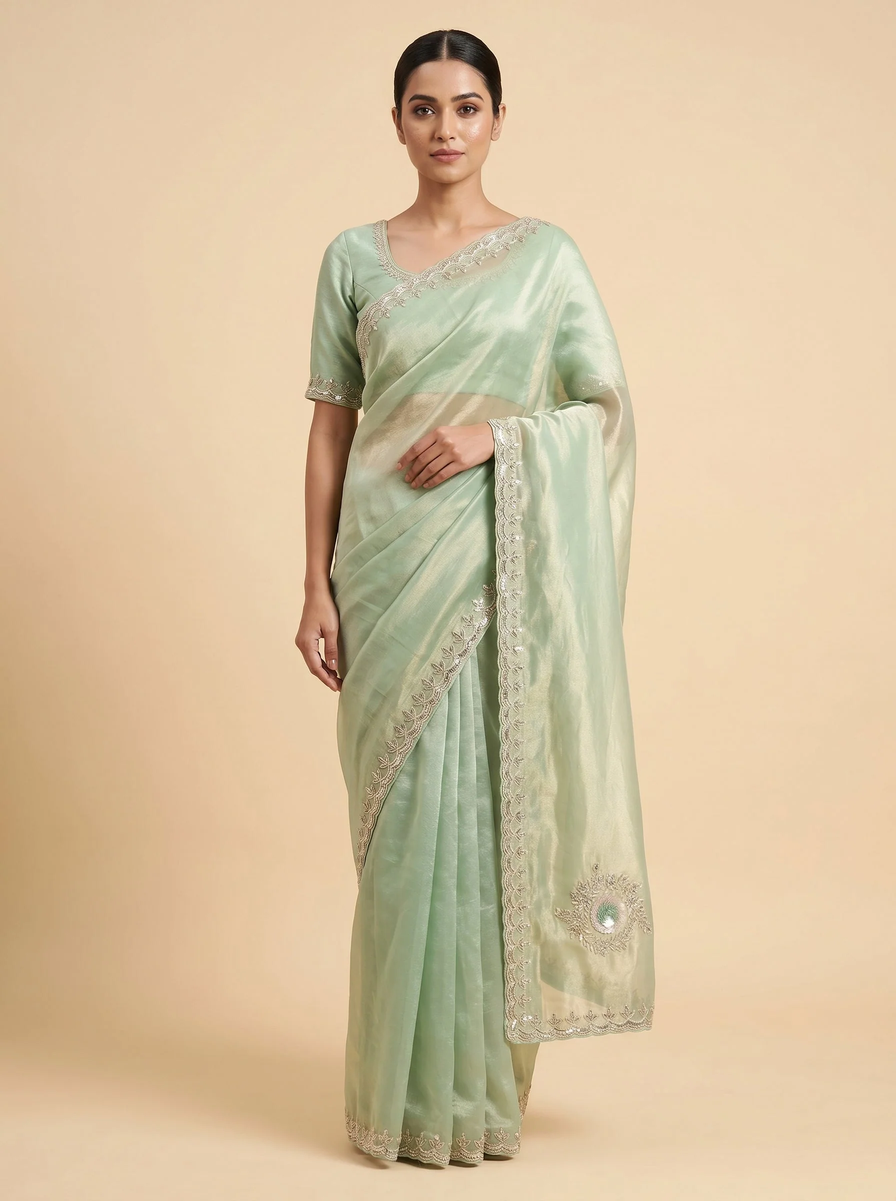 Midnight Blue Nocturnal Handloom Saree