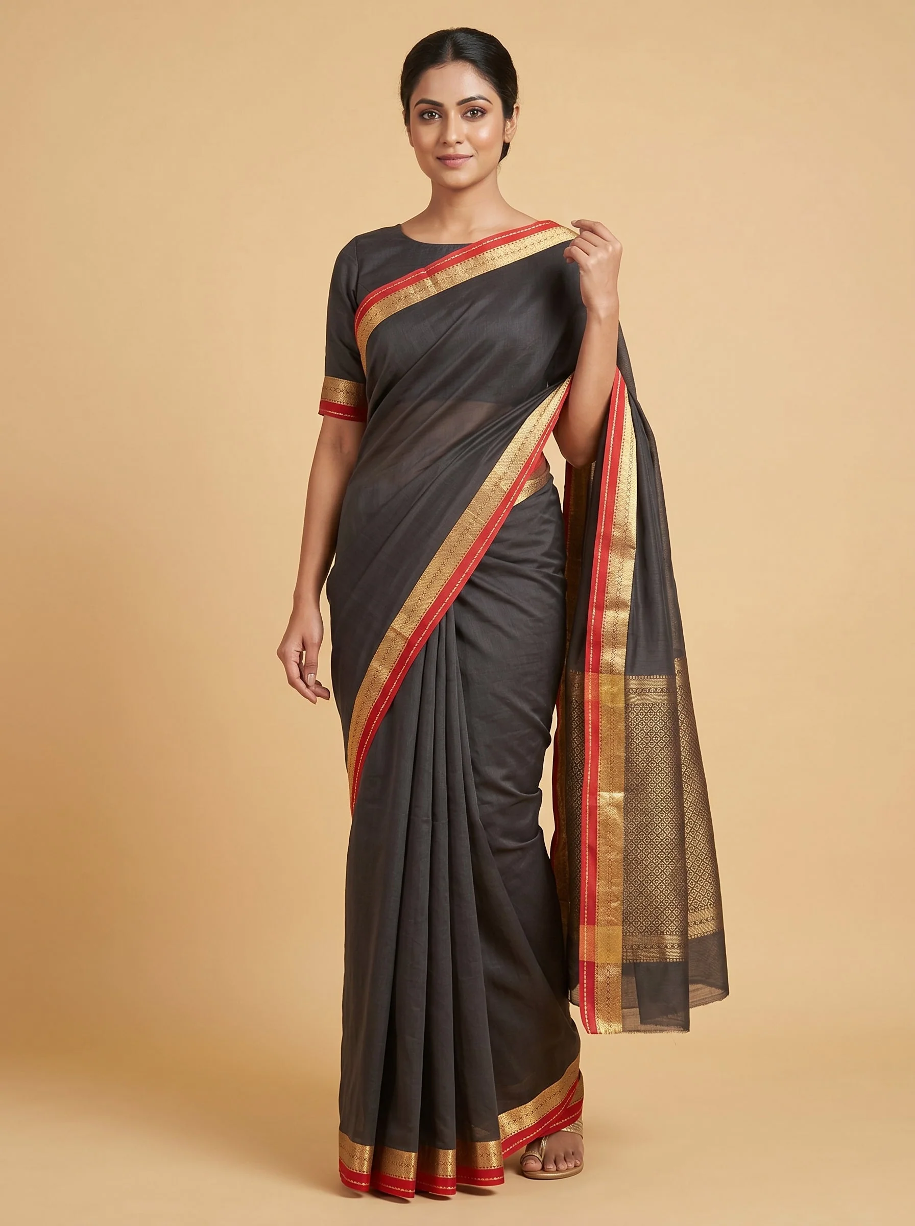 Midnight Noir Radiance Saree