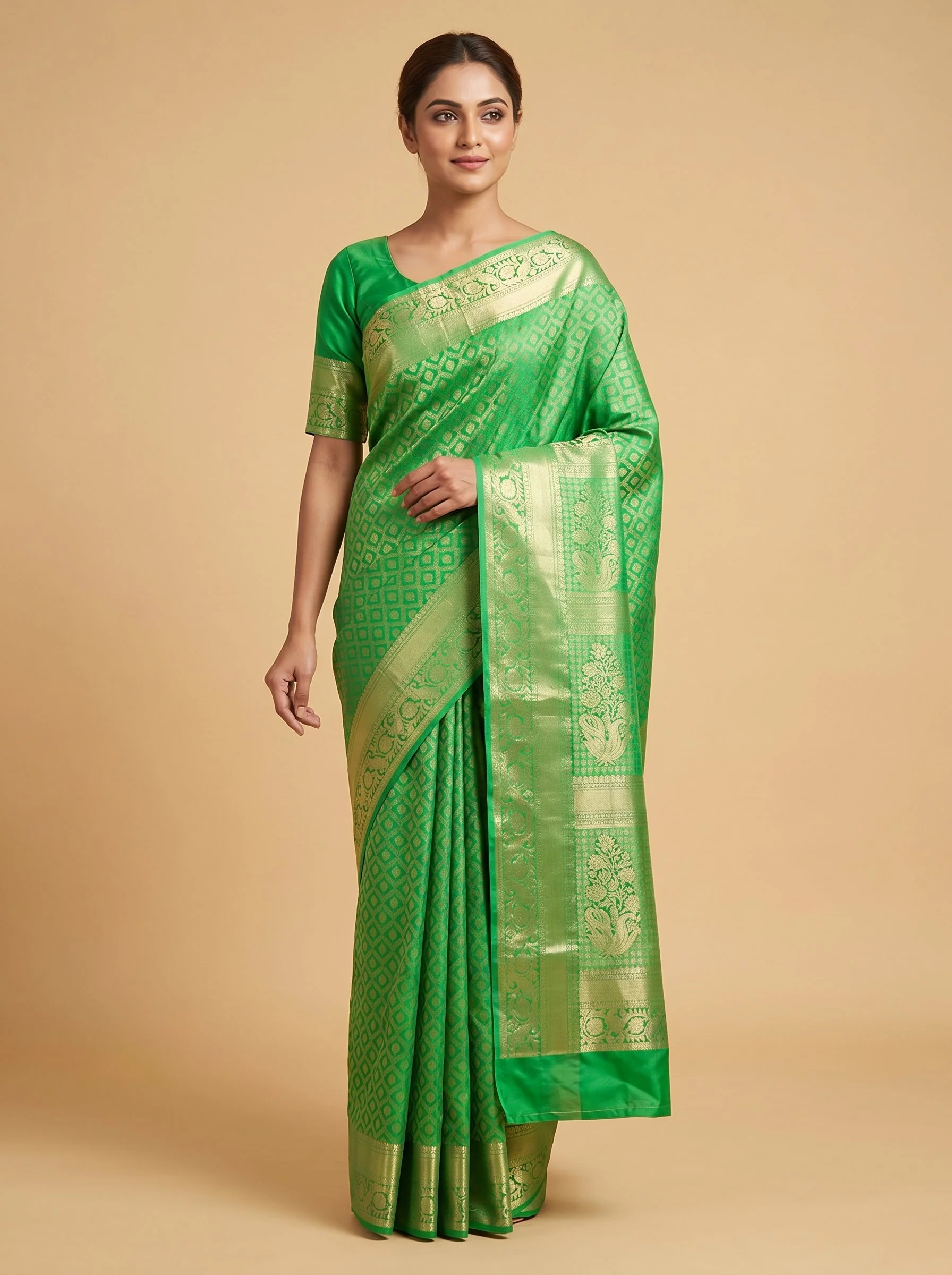 Mint Meadow Glow Saree
