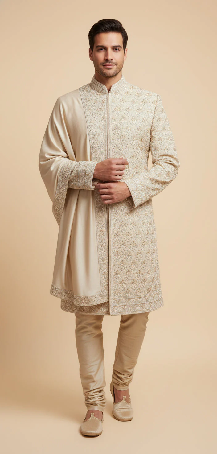 Mint Pista Festive Sherwani - Image 2