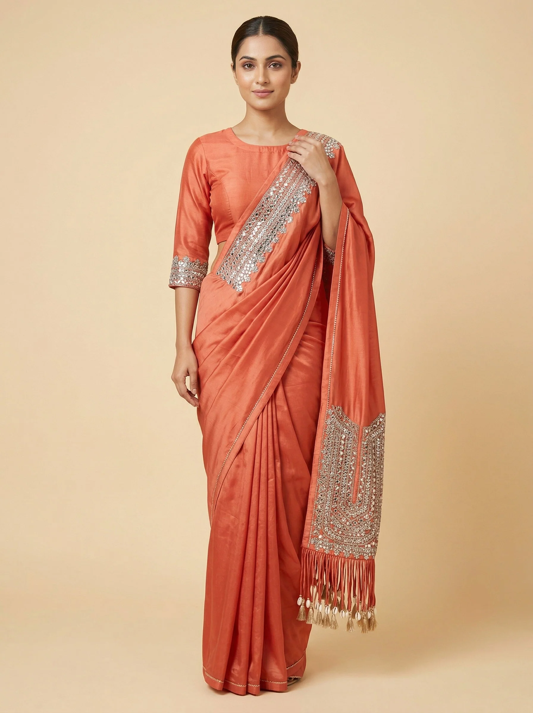Mouse Grey Handloom Saree