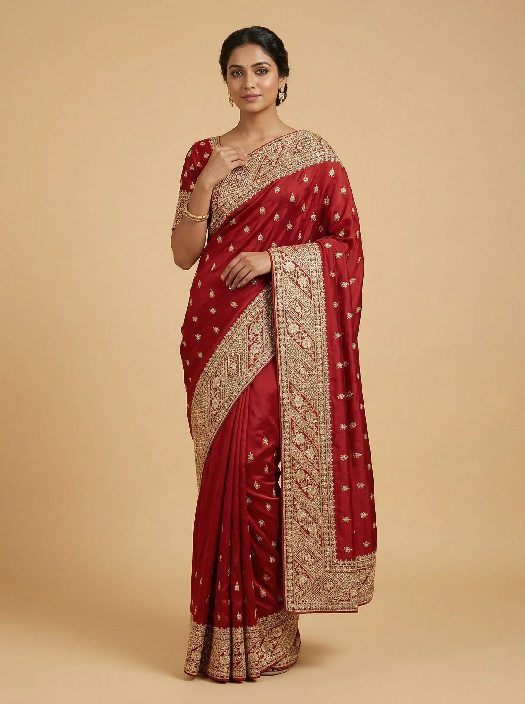Mulberry Maroon Regal Handloom Saree