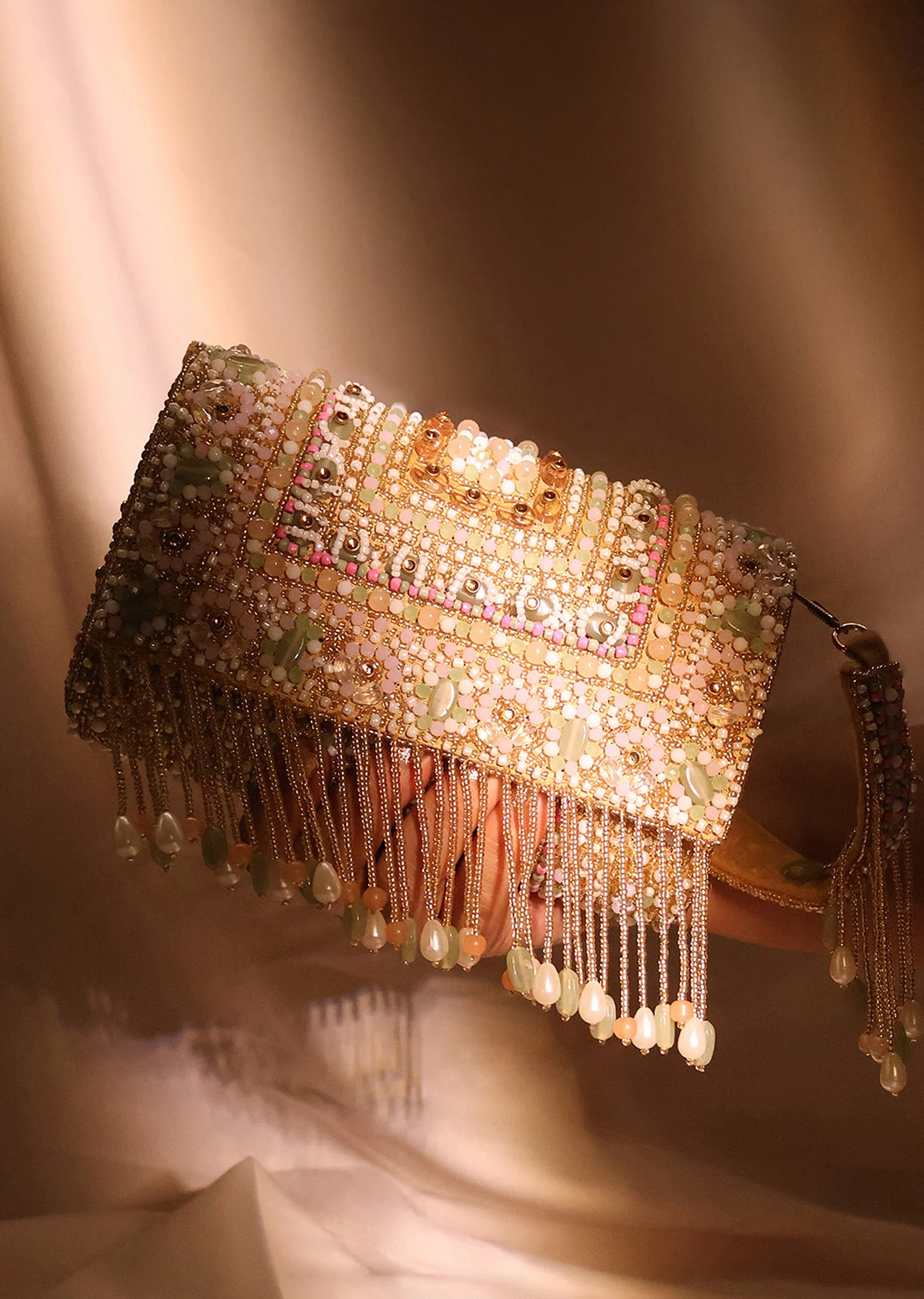Multi Beaded Statement Clutch