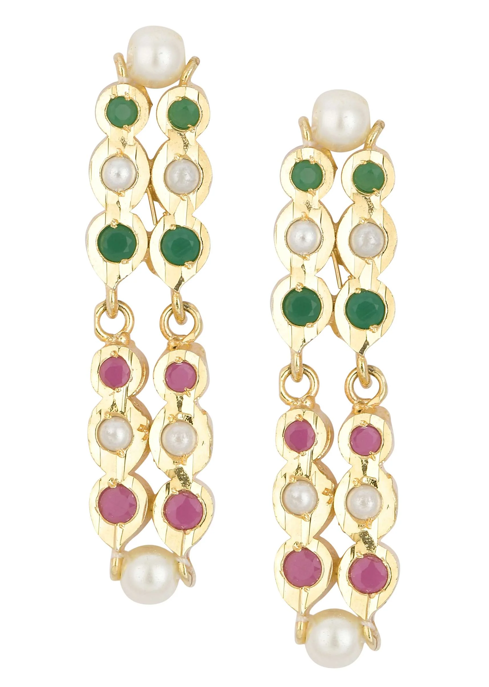 Multi Kundan Choker Set With White Beads - Image 2