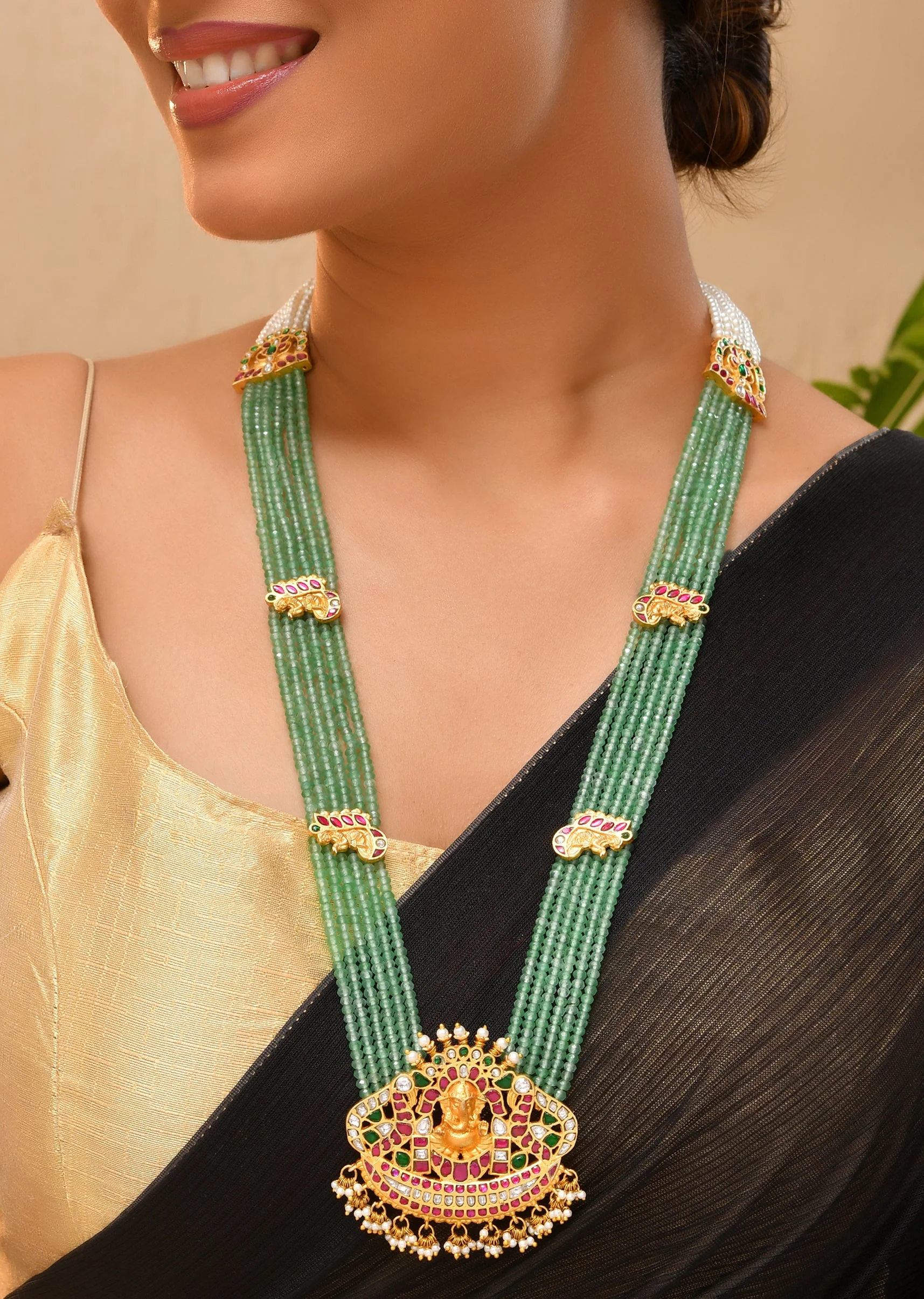 Multi Kundan Pendant Necklace