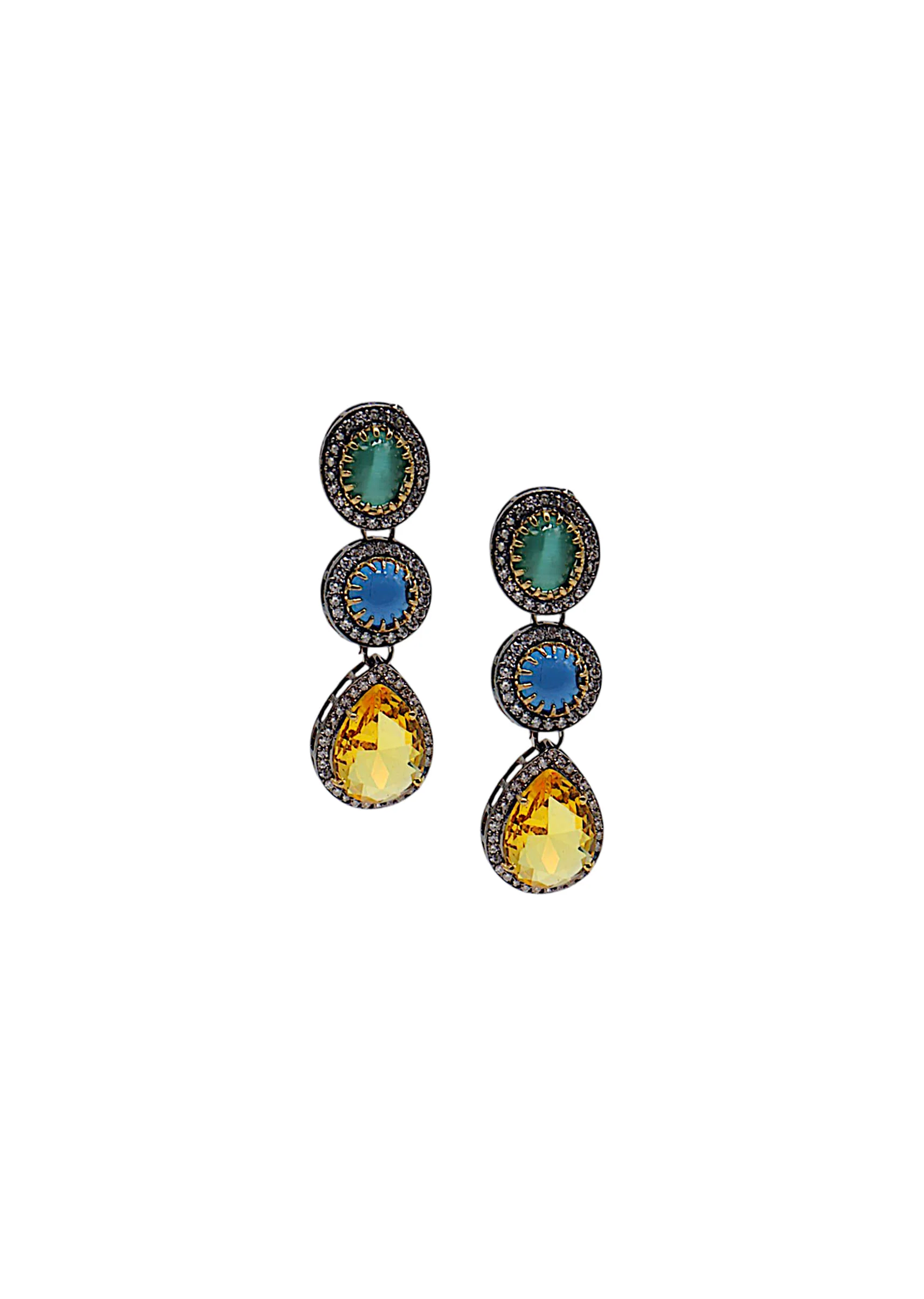 Multi Tiered Teardrop Danglers - Image 2