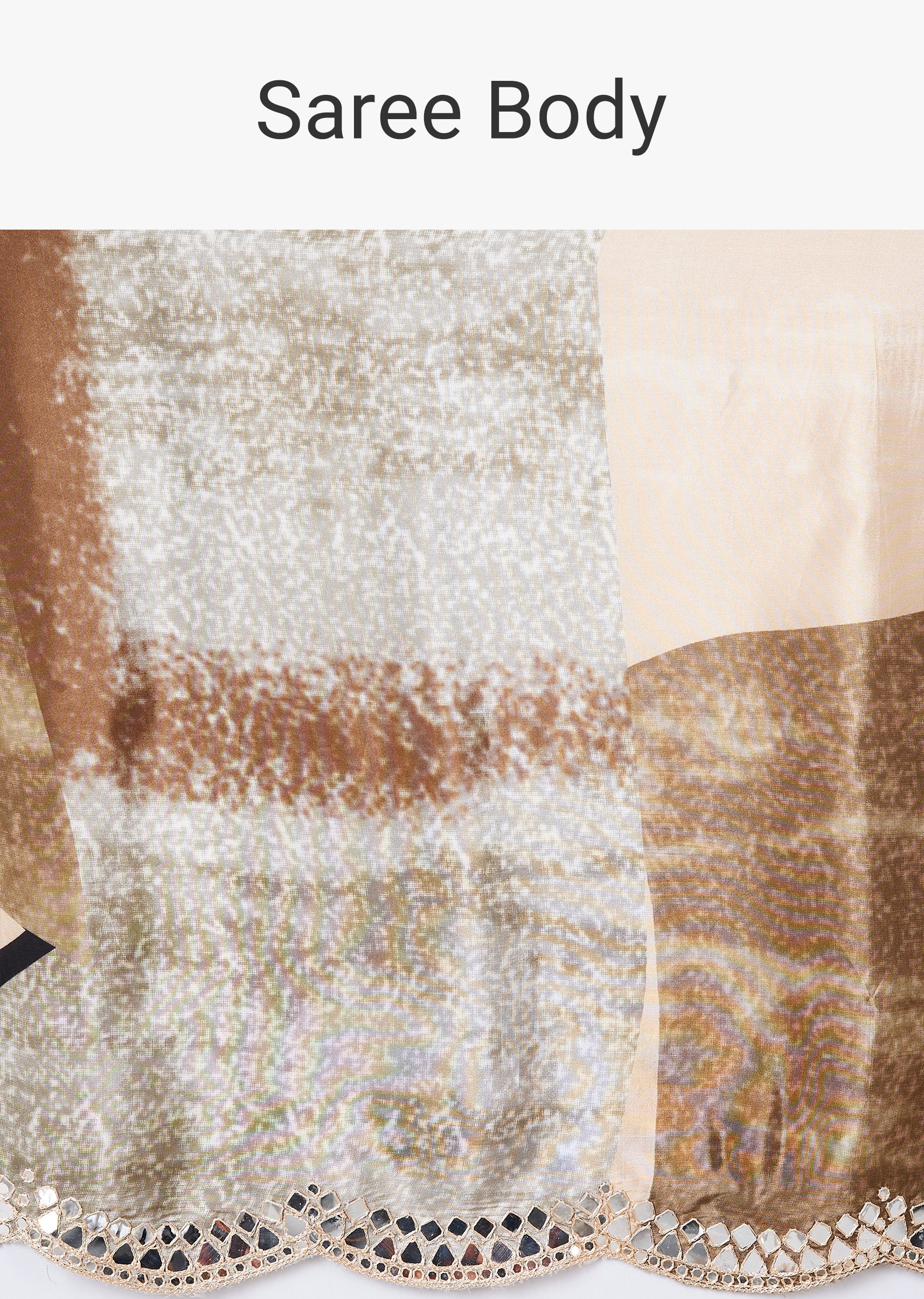 Multicolor Abstract Print Saree with Blouse - Image 9