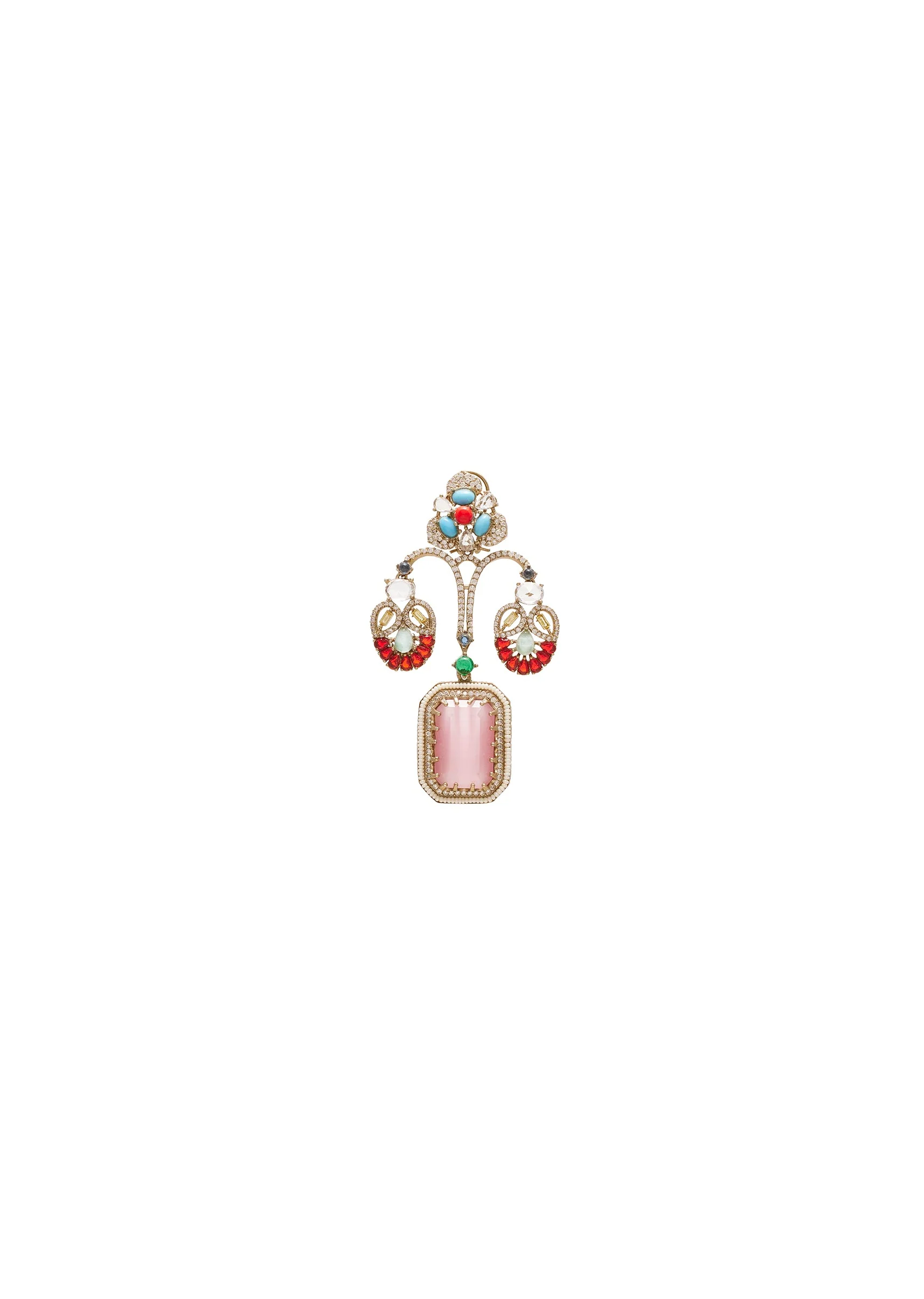 Multicolor Festive Statement Earrings - Image 3