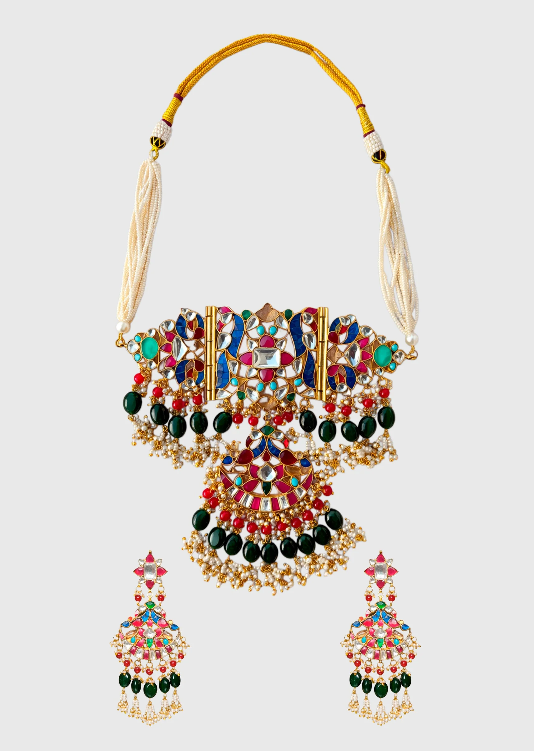 Multicolor Traditional Kundan Necklace Set