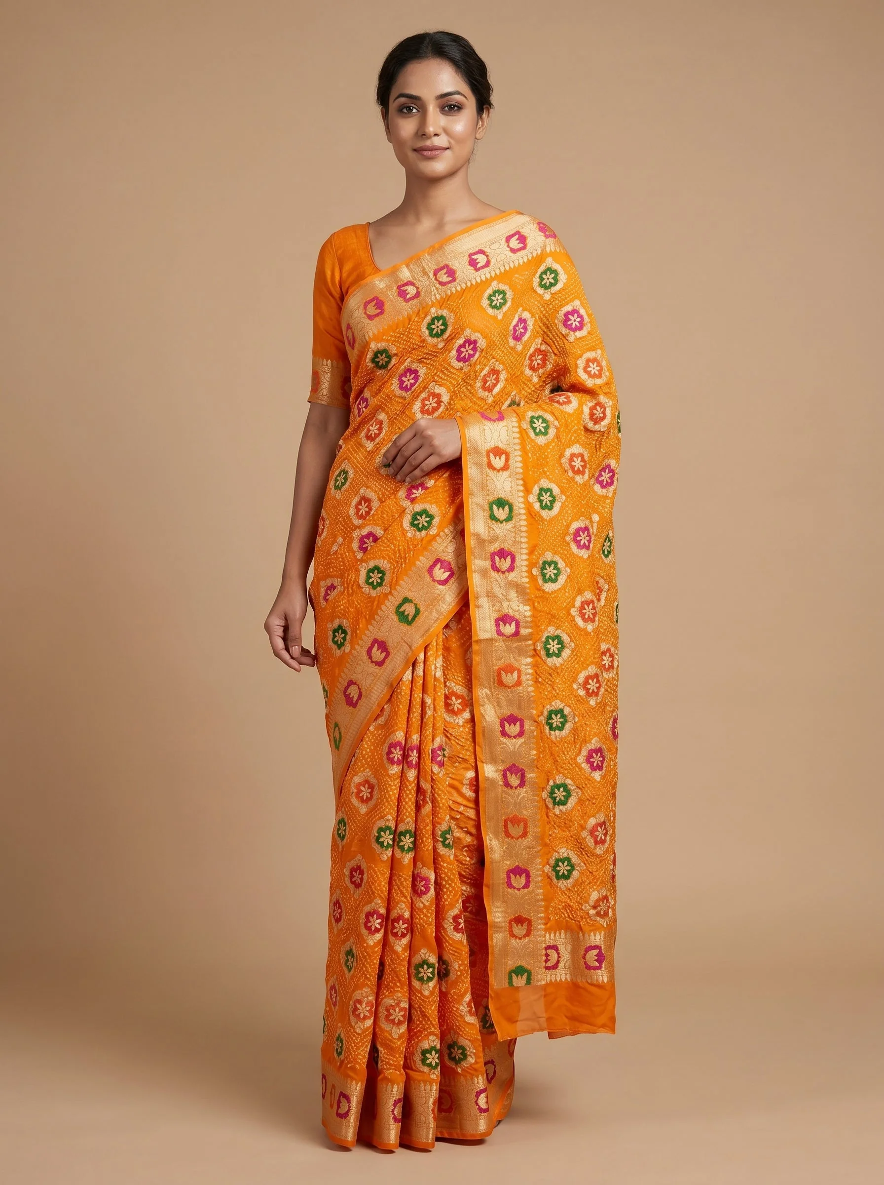 Mustard Bandhej Charm
