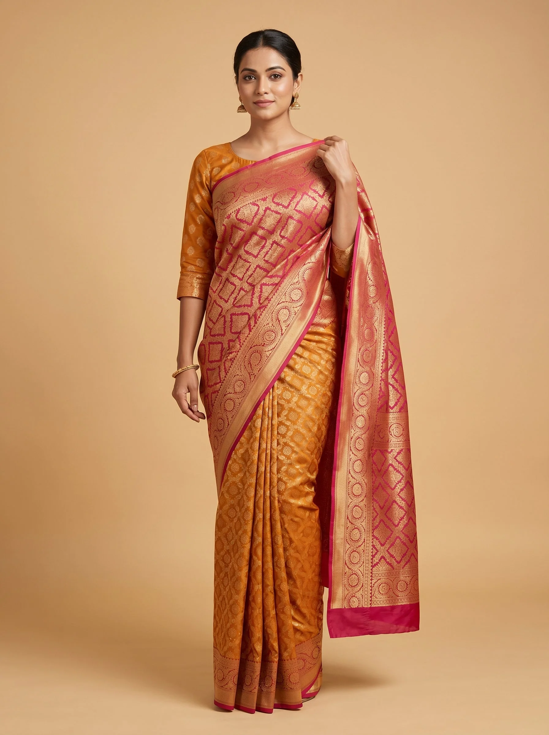 Mustard Glow Elegance Saree