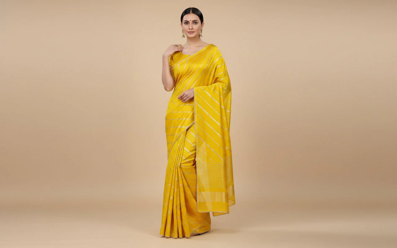 Mustard Radiant Embroidered Saree