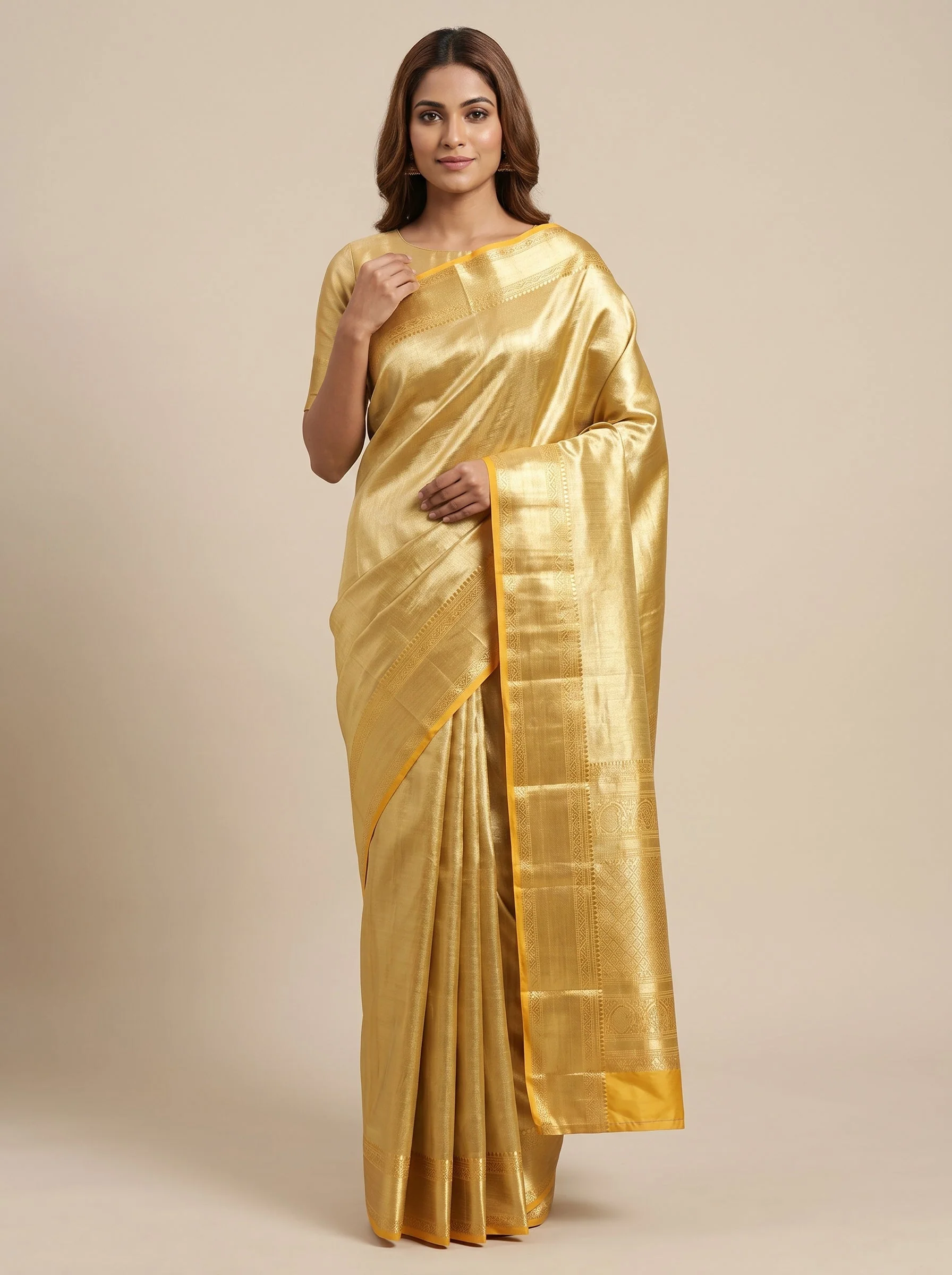 Mustard Sunlit Harvest Handloom Saree