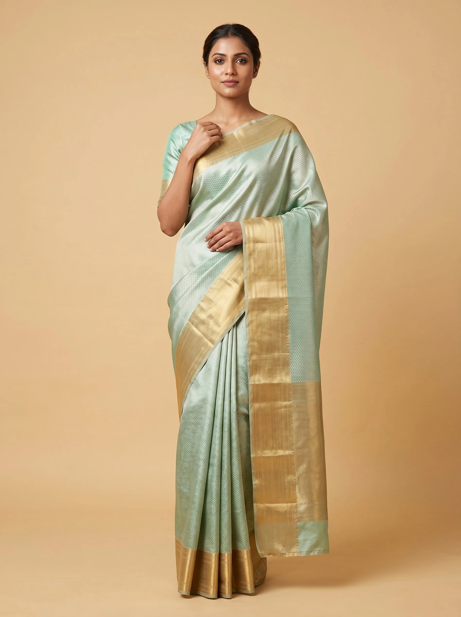 Mystic Sea Green Handloom Saree