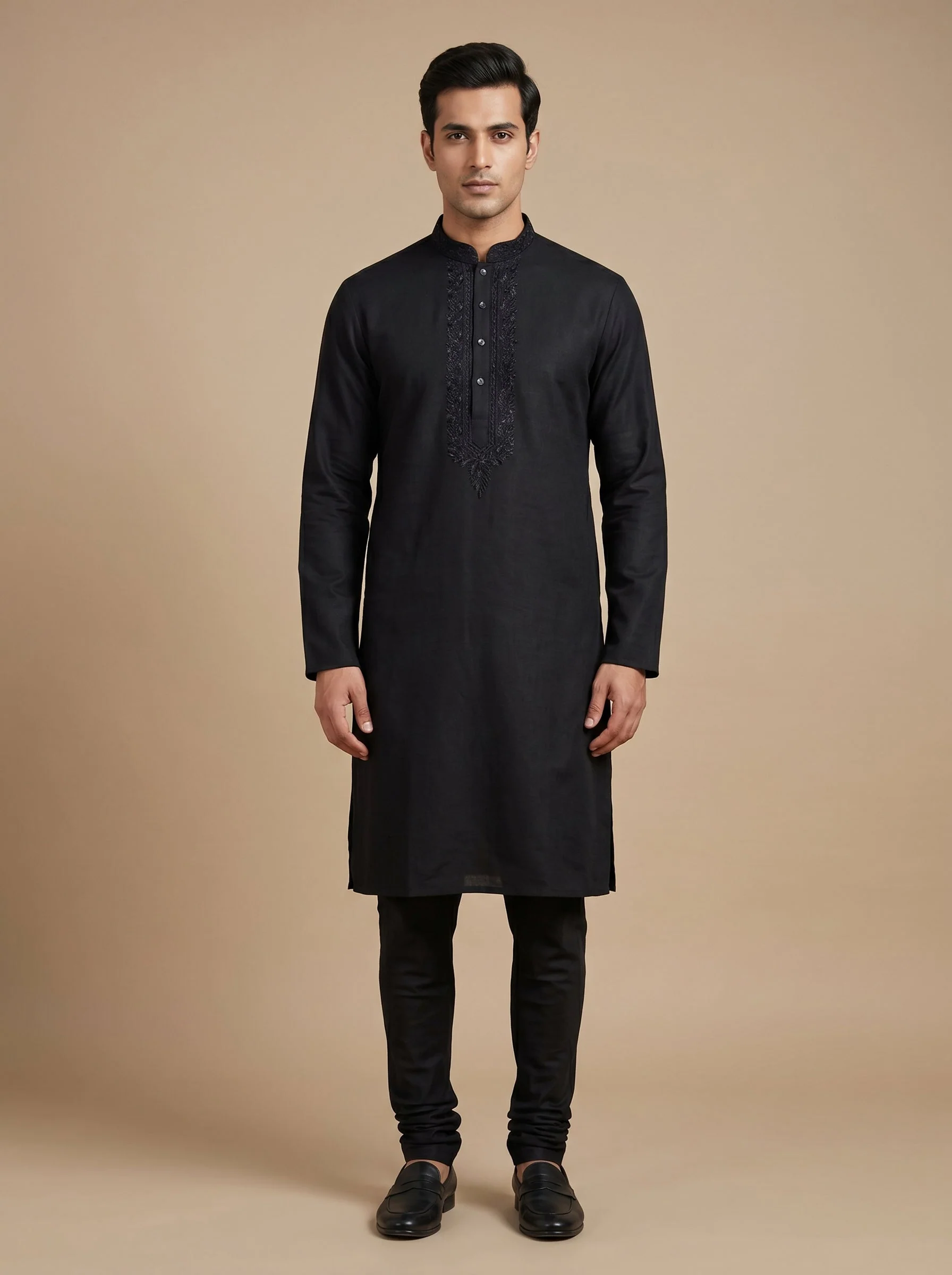 Navy Blue Traditional Kurta