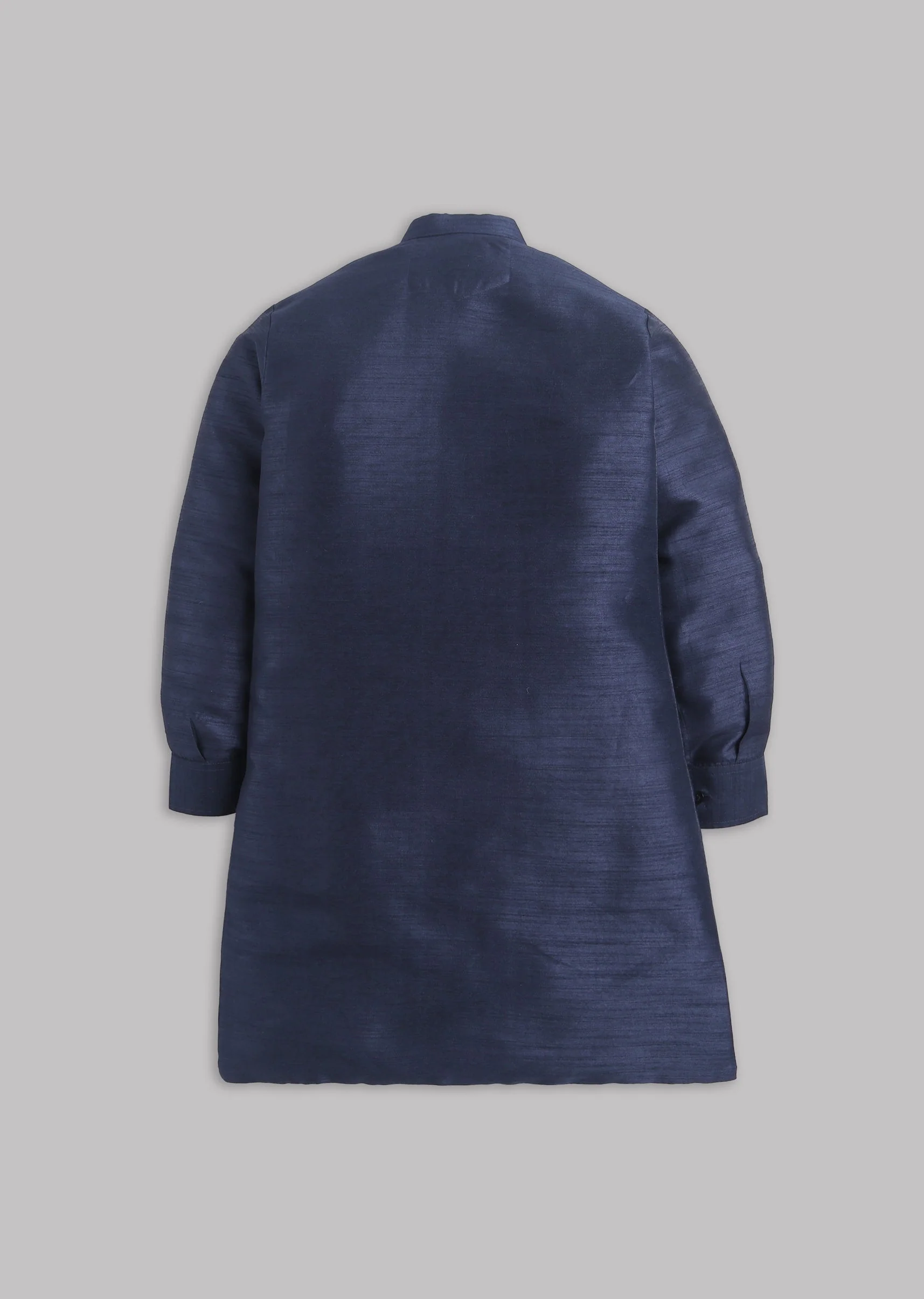 Navy Floral Nehru Jacket Set - Image 4