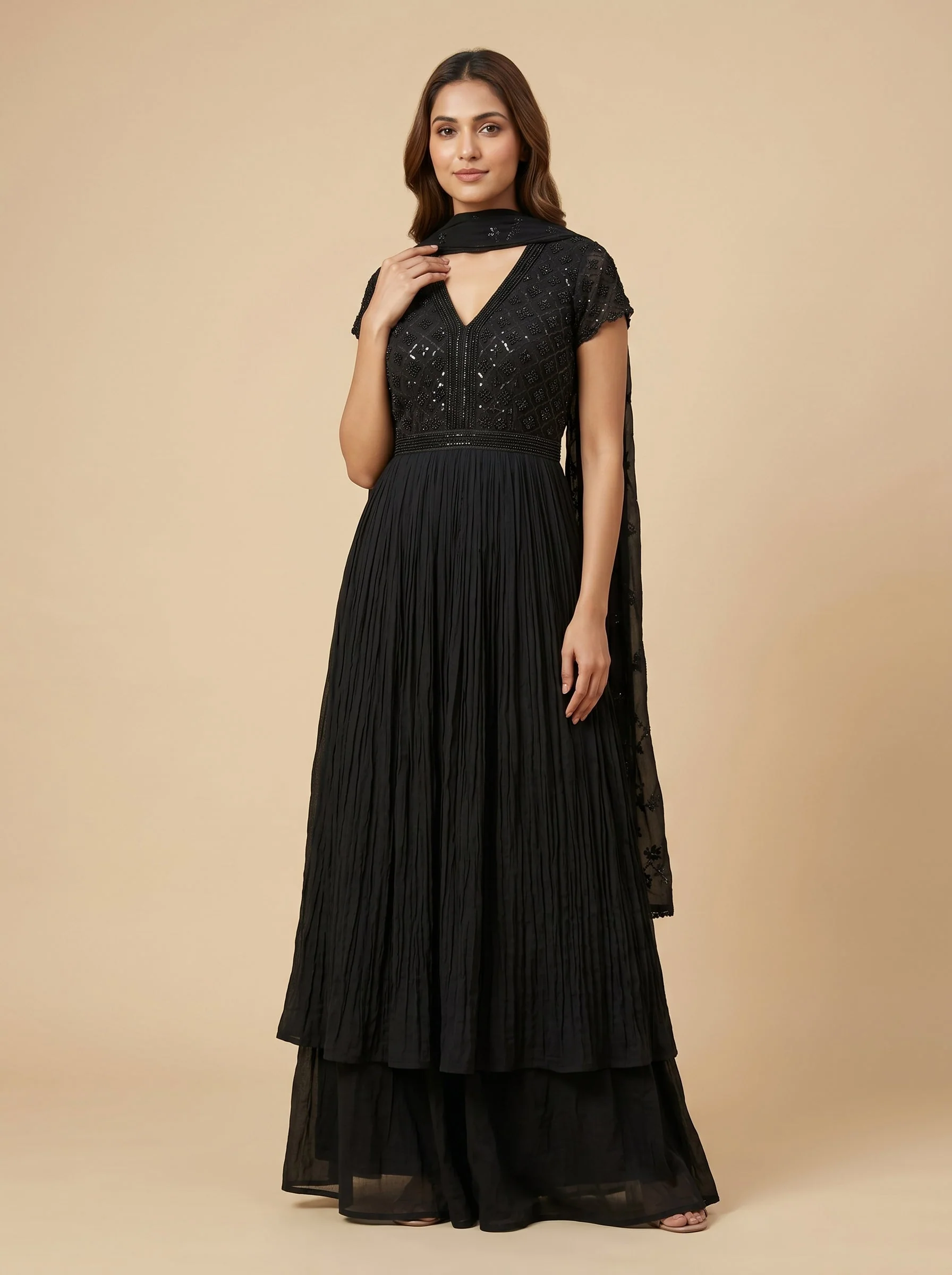 Noir Drape Indogown