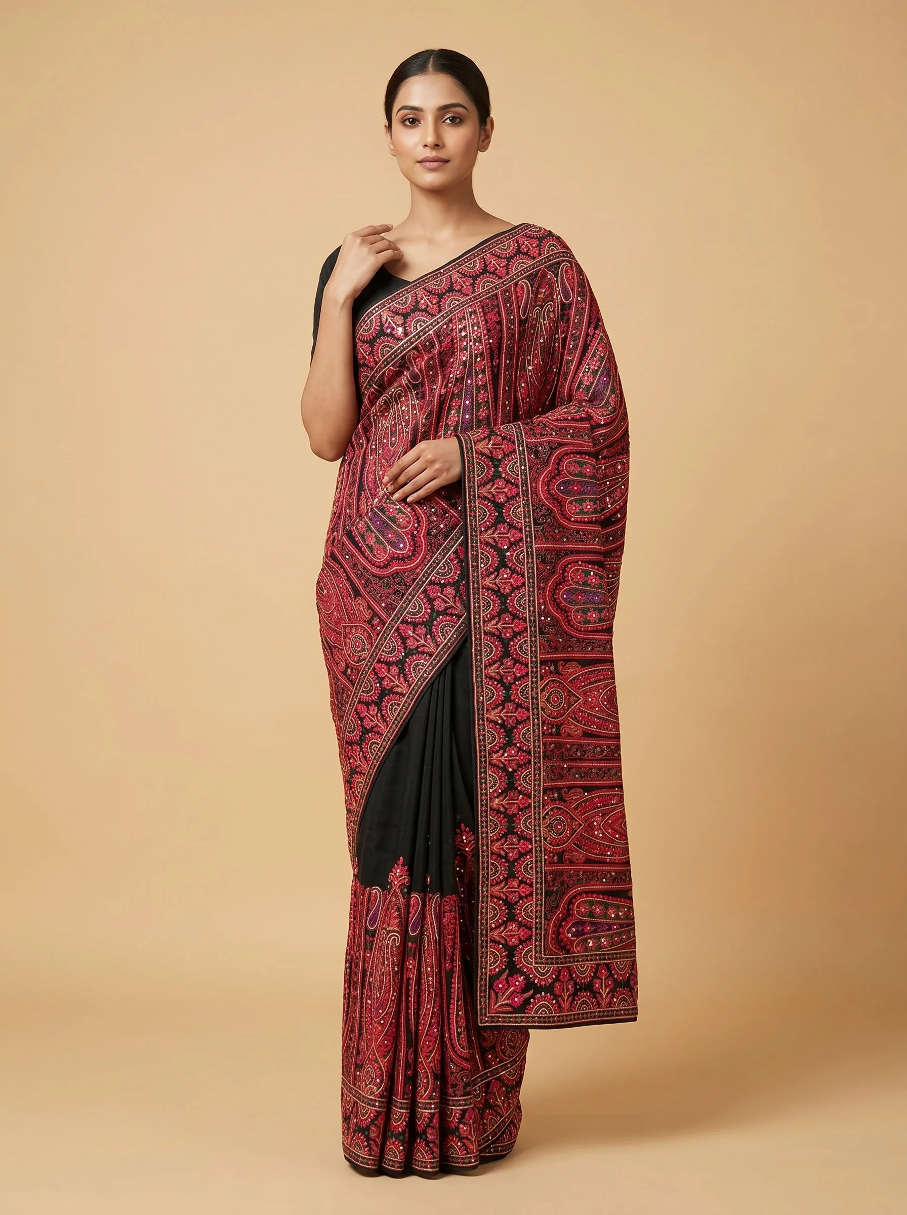 Noir Embellished Glow Saree