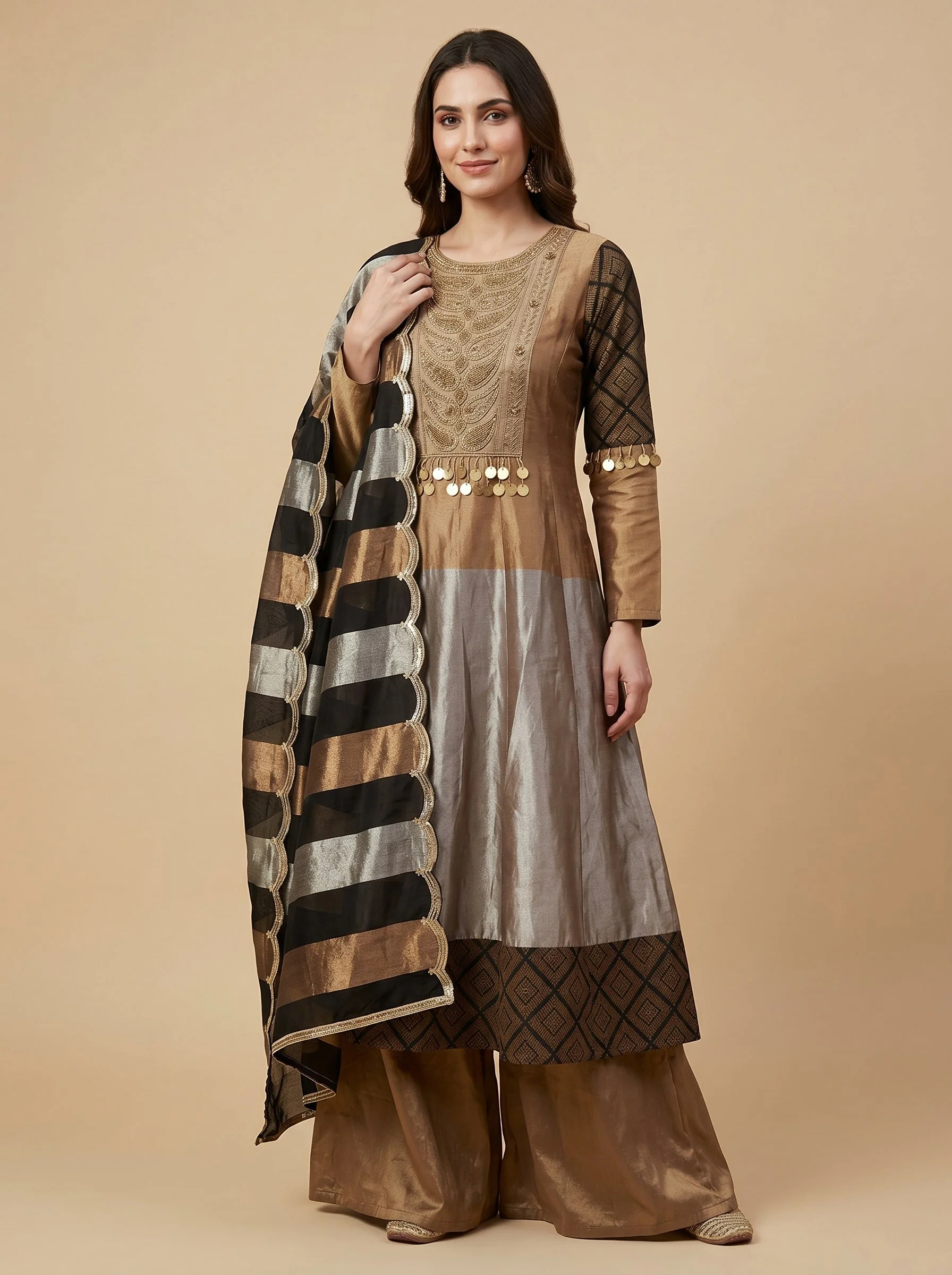 Obsidian Black Anarkali